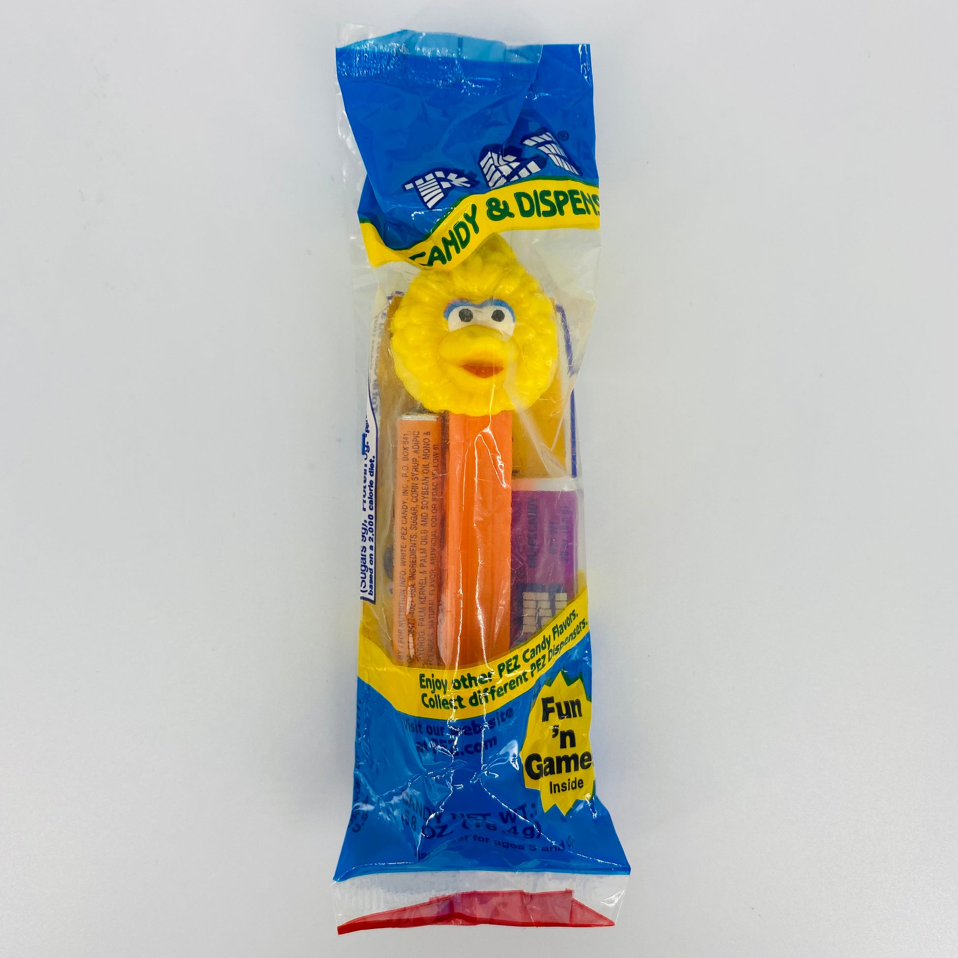 Sesame Street Big Bird PEZ dispenser (2004) bagged blue cello Sesame Street Big Bird PEZ dispenser (2004) bagged blue cello
