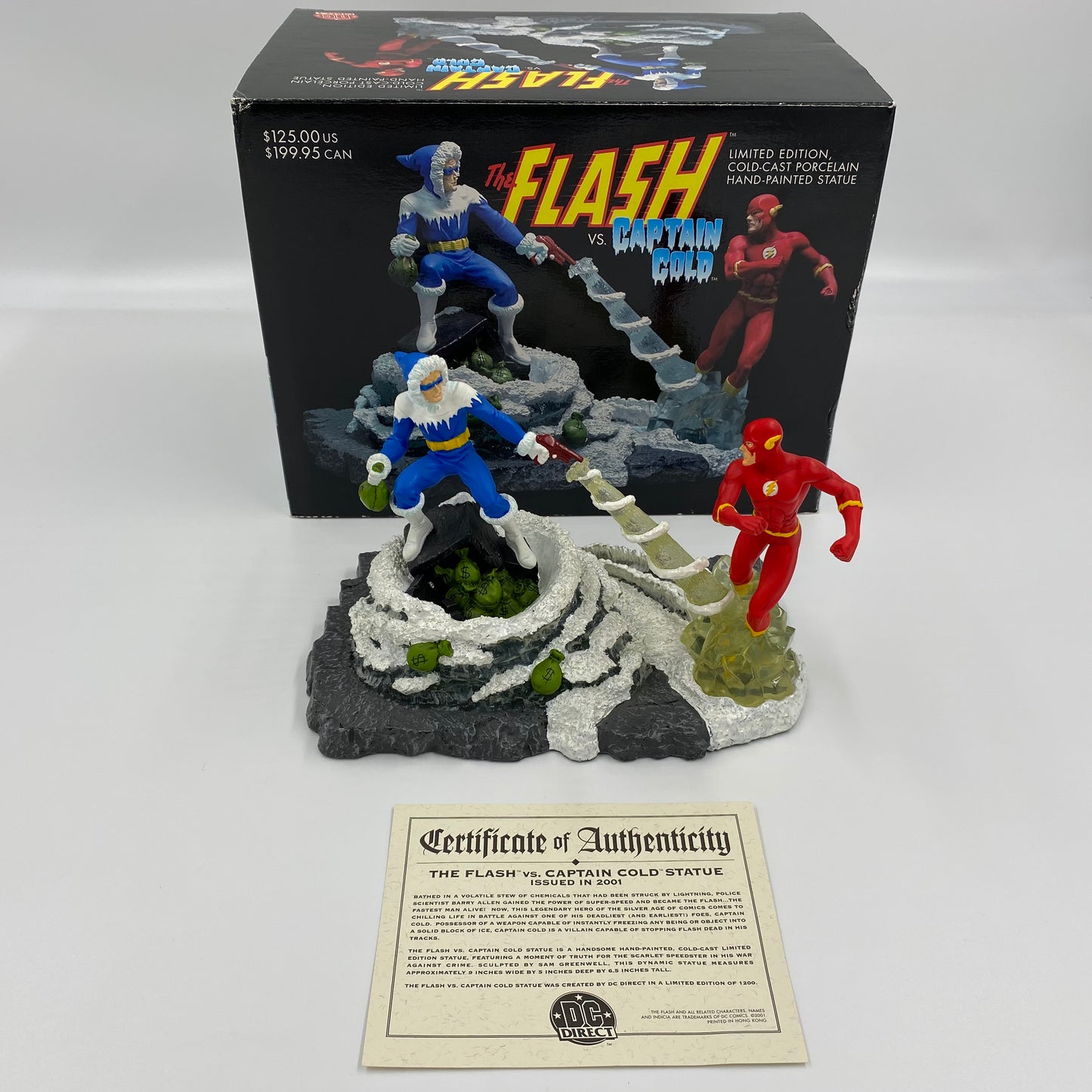 The Flash VS. Captain Cold statue (2001) DC Direct