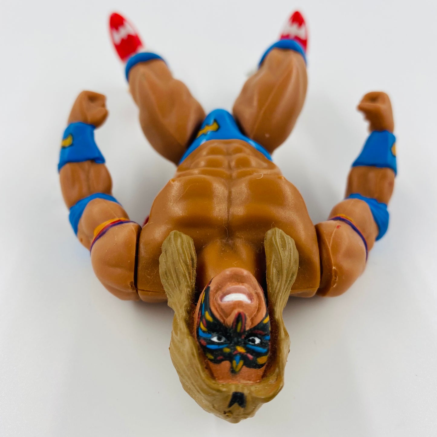 WWF SUPERSTARS series 2 Ultimate Warrior loose 6" action figure w/bone crunching sound (1996) Jakks Pacific