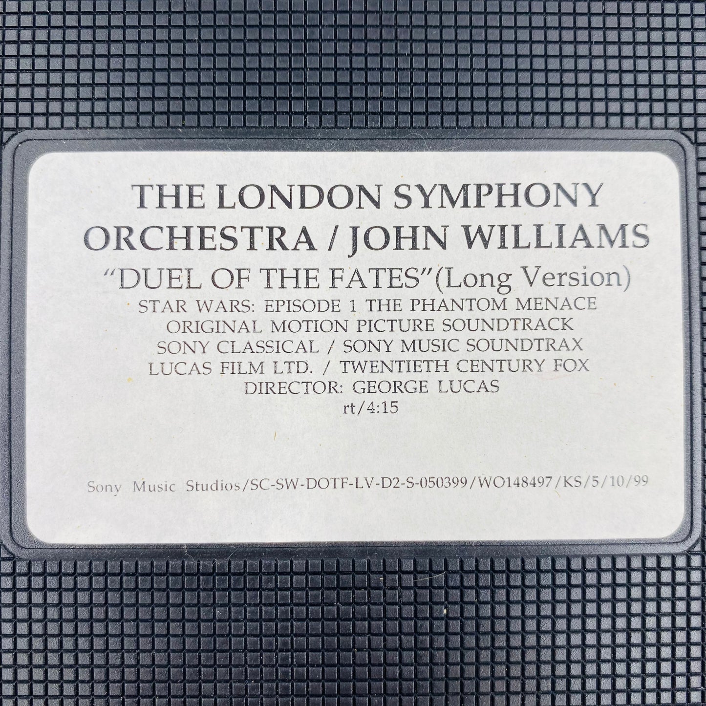 The London Symphony Orchestra / John Williams “Duel of the Fates” (Long Version) VHS tape