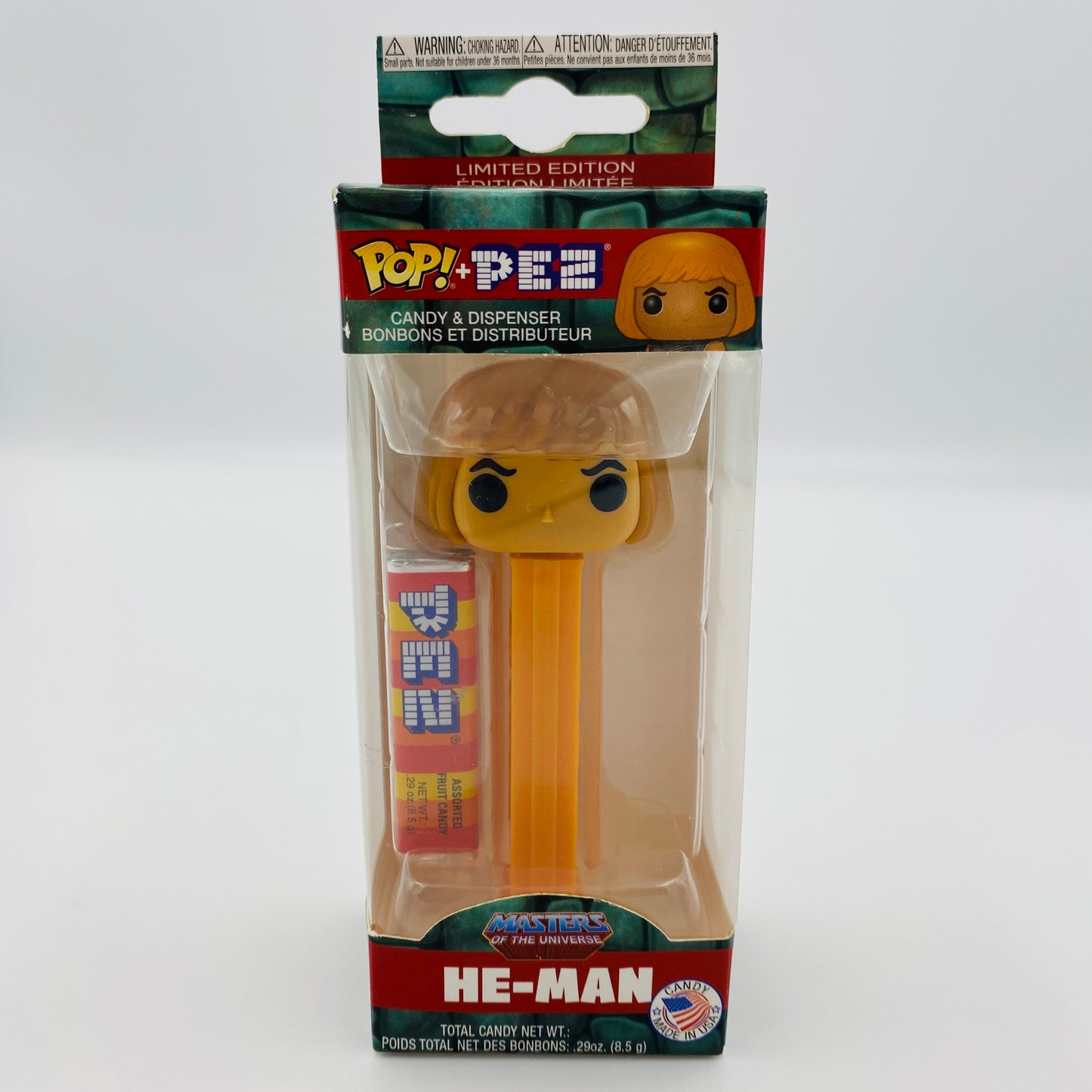 Masters of the Universe He-Man Pop! + PEZ dispenser (2018) boxed