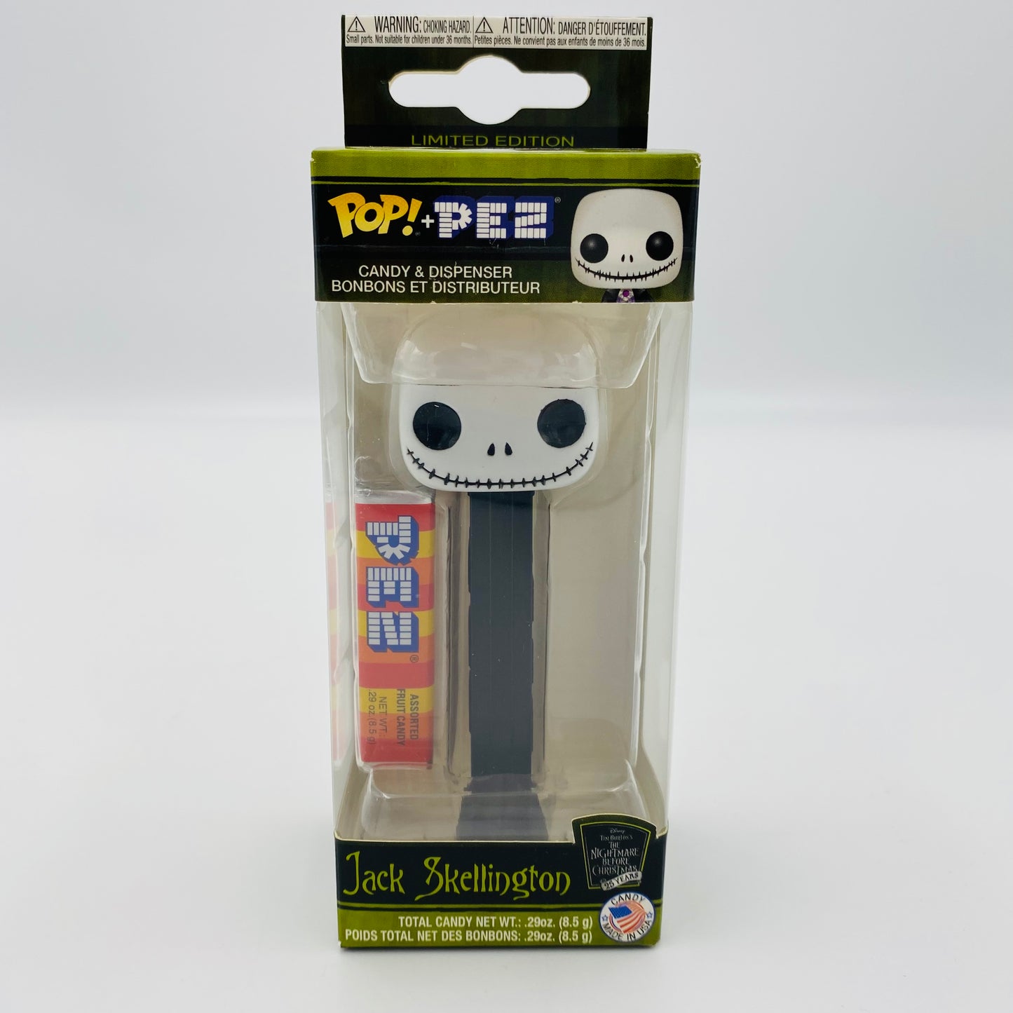 Nightmare Before Christmas Jack Skellington Pop! + PEZ dispenser (2018) boxed