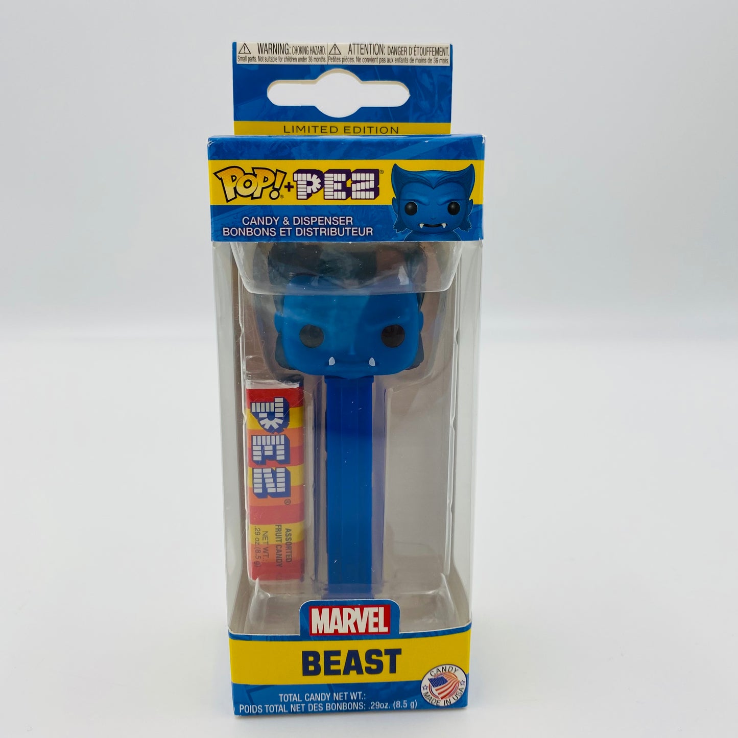 Marvel X-Men Beast Pop! + PEZ dispenser (2019) boxed