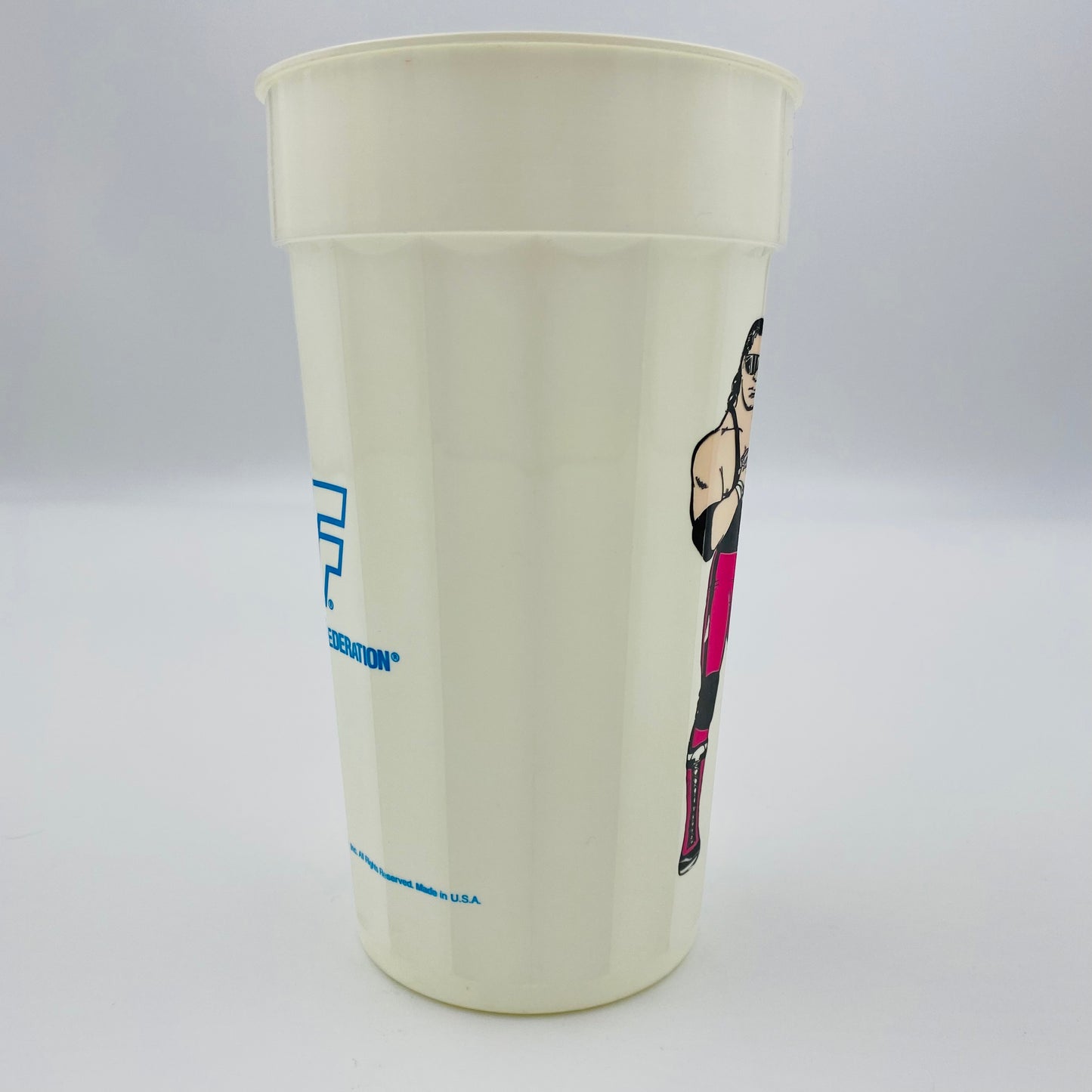 WWF Bret “Hitman” Hart plastic 32oz cup (1989)