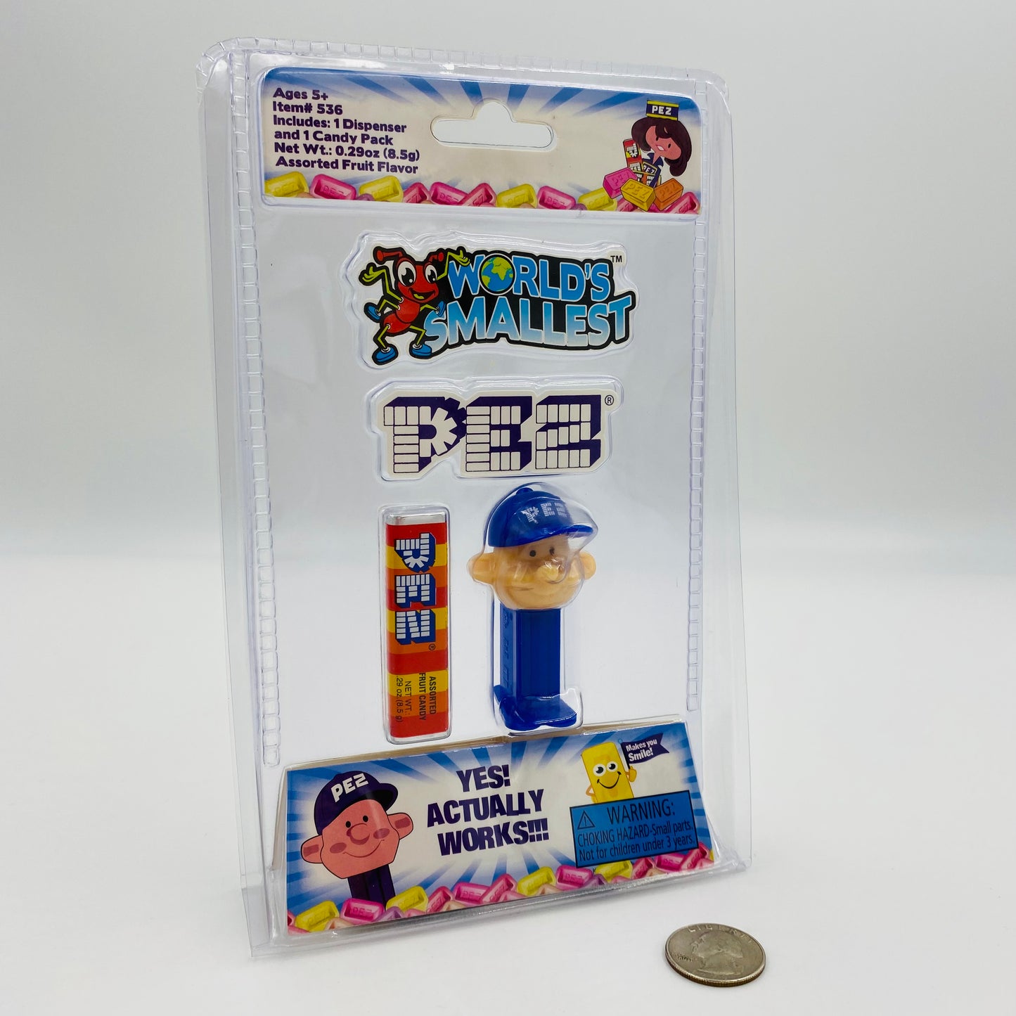 World’s Smallest PEZ Boy PEZ dispenser (2017) clamshelled