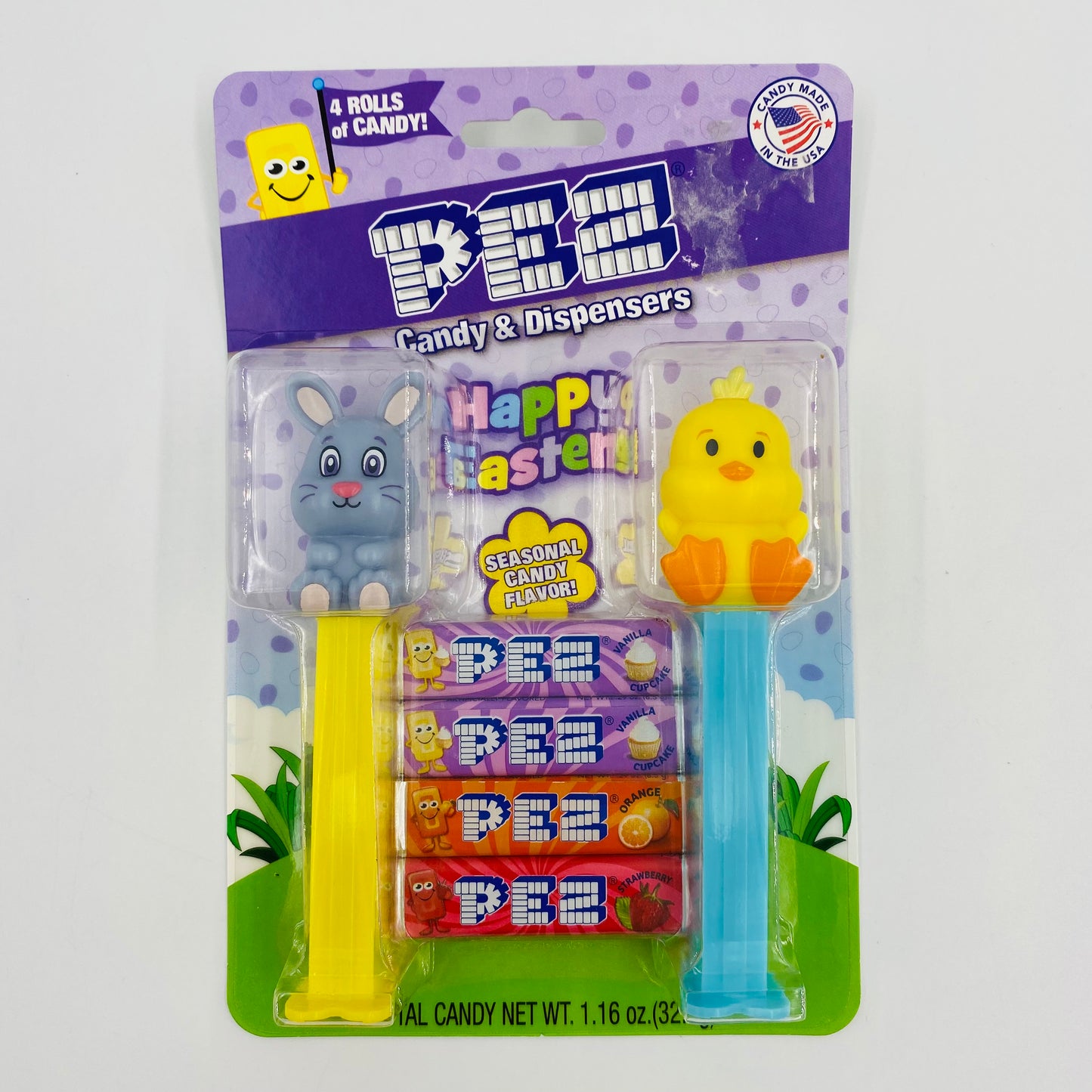 Easter Bunny & Easter Duck Chick PEZ dispenser twin pack (2019) carded