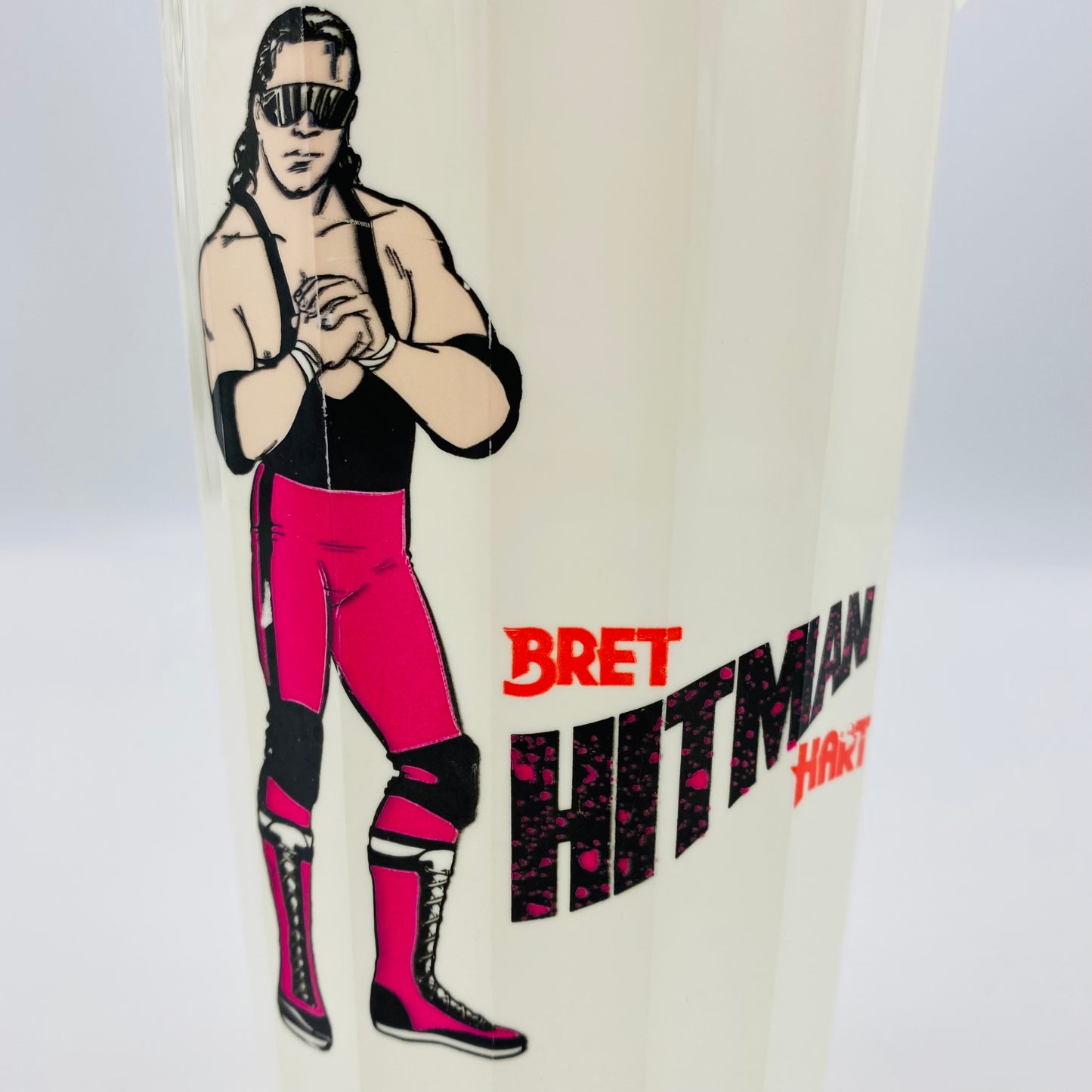 WWF Bret “Hitman” Hart plastic 32oz cup (1989)