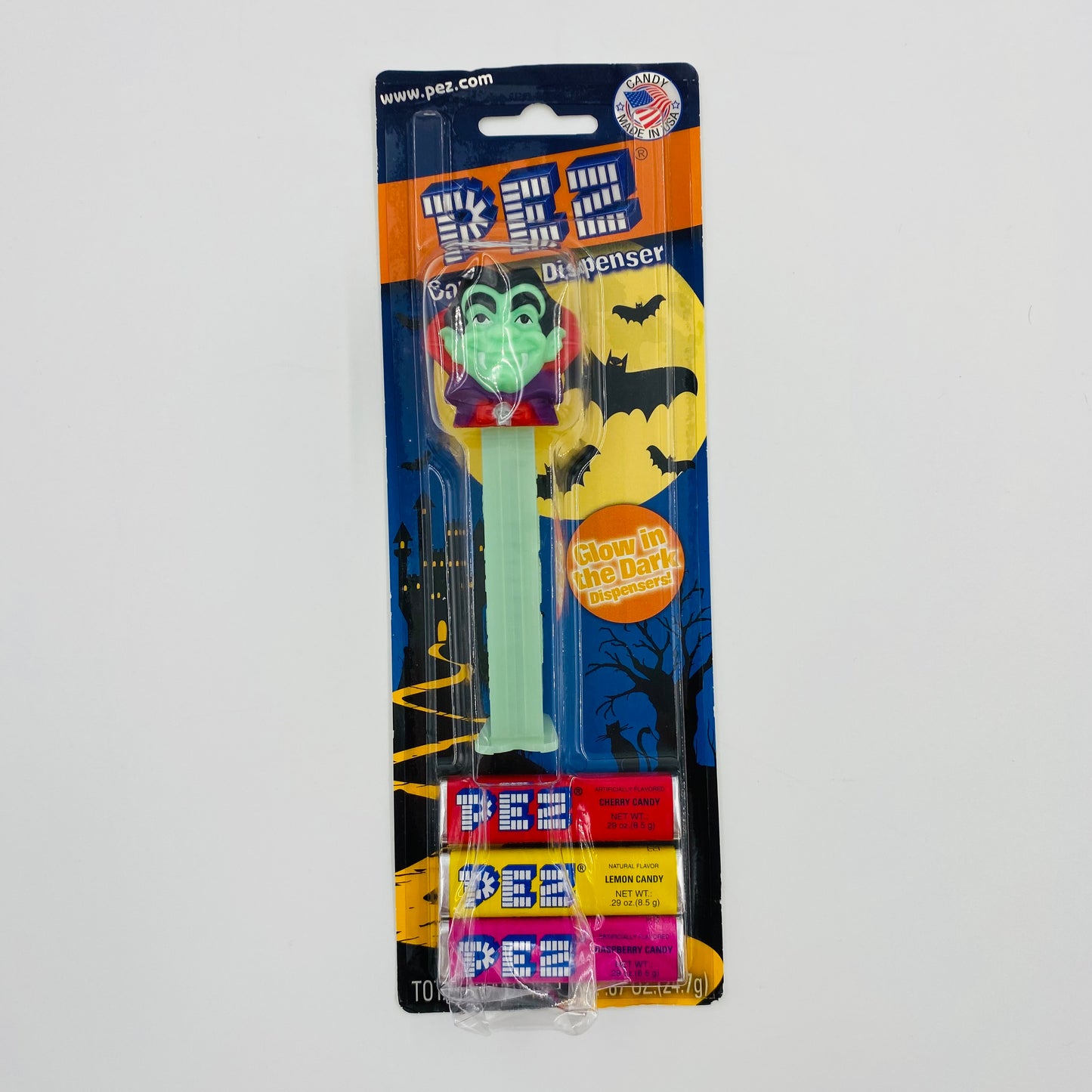 Halloween Vampire glow in the dark PEZ dispenser (2010) carded