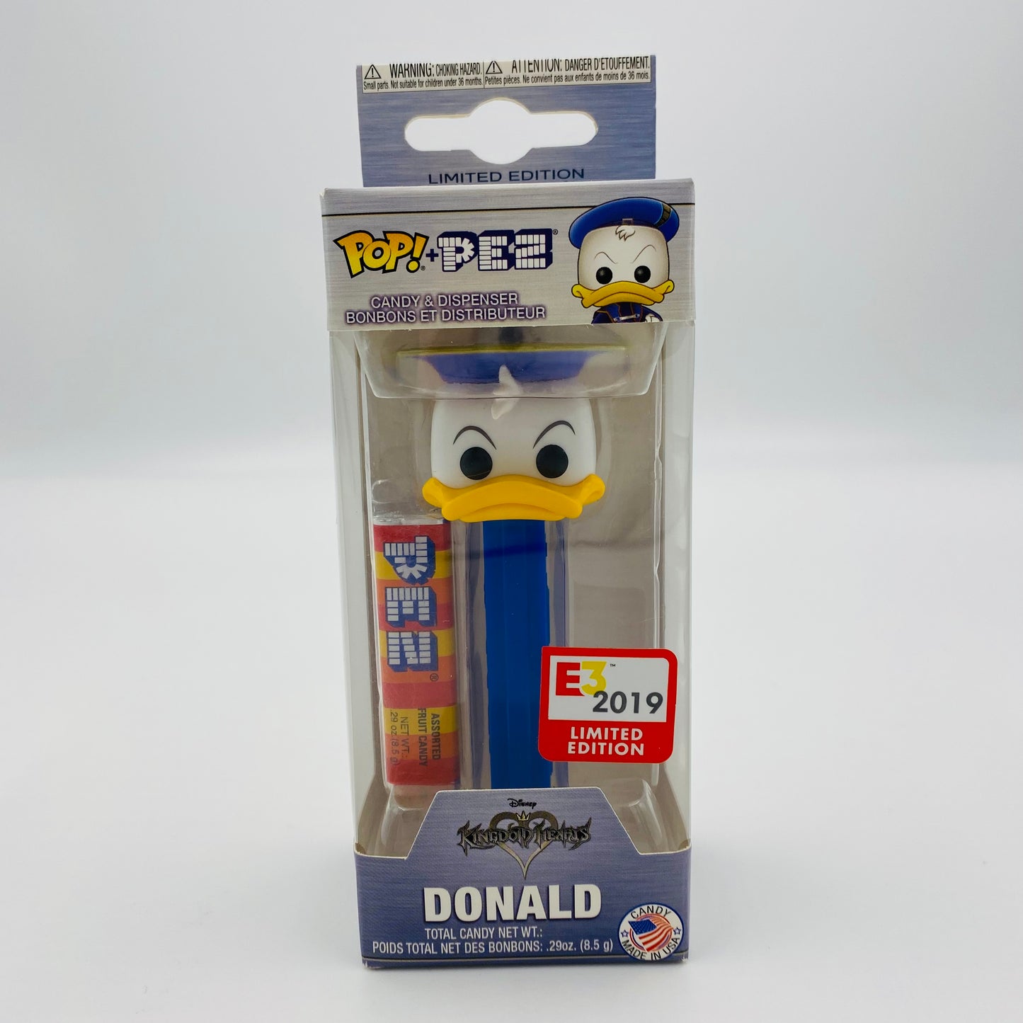 Disney Kingdom Hearts E3 Donald shared exclusive Pop! + PEZ dispenser (2019) boxed