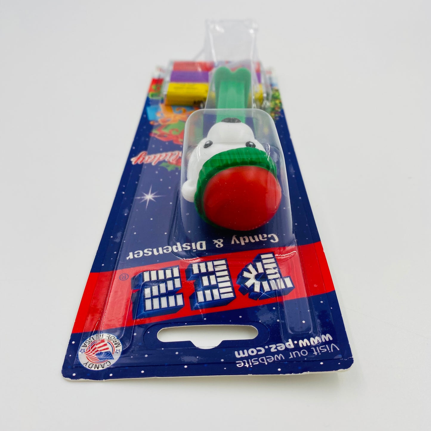 Christmas Winter Polar Bear with winter hat PEZ dispenser (2009) carded