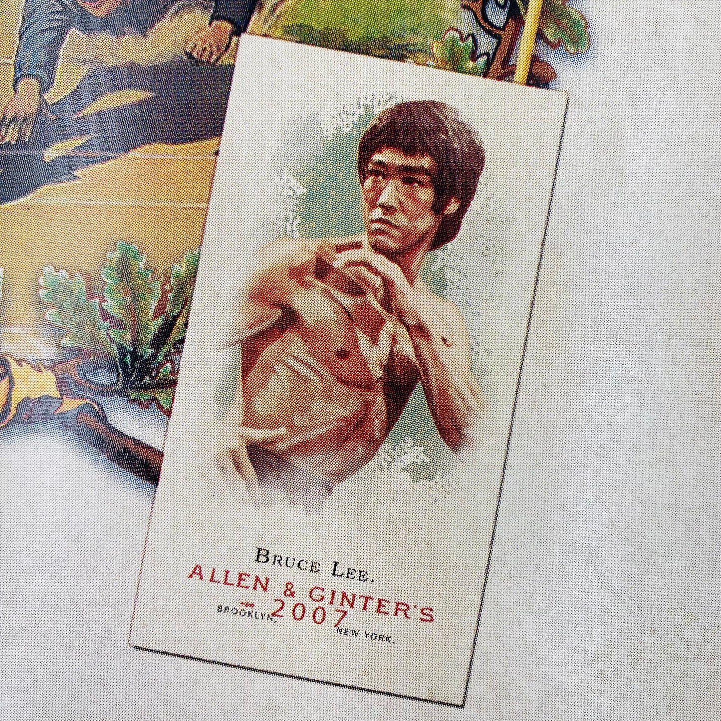 Topps Allen & Ginter Bruce Lee & Alex Rodriguez tin sign (2007)