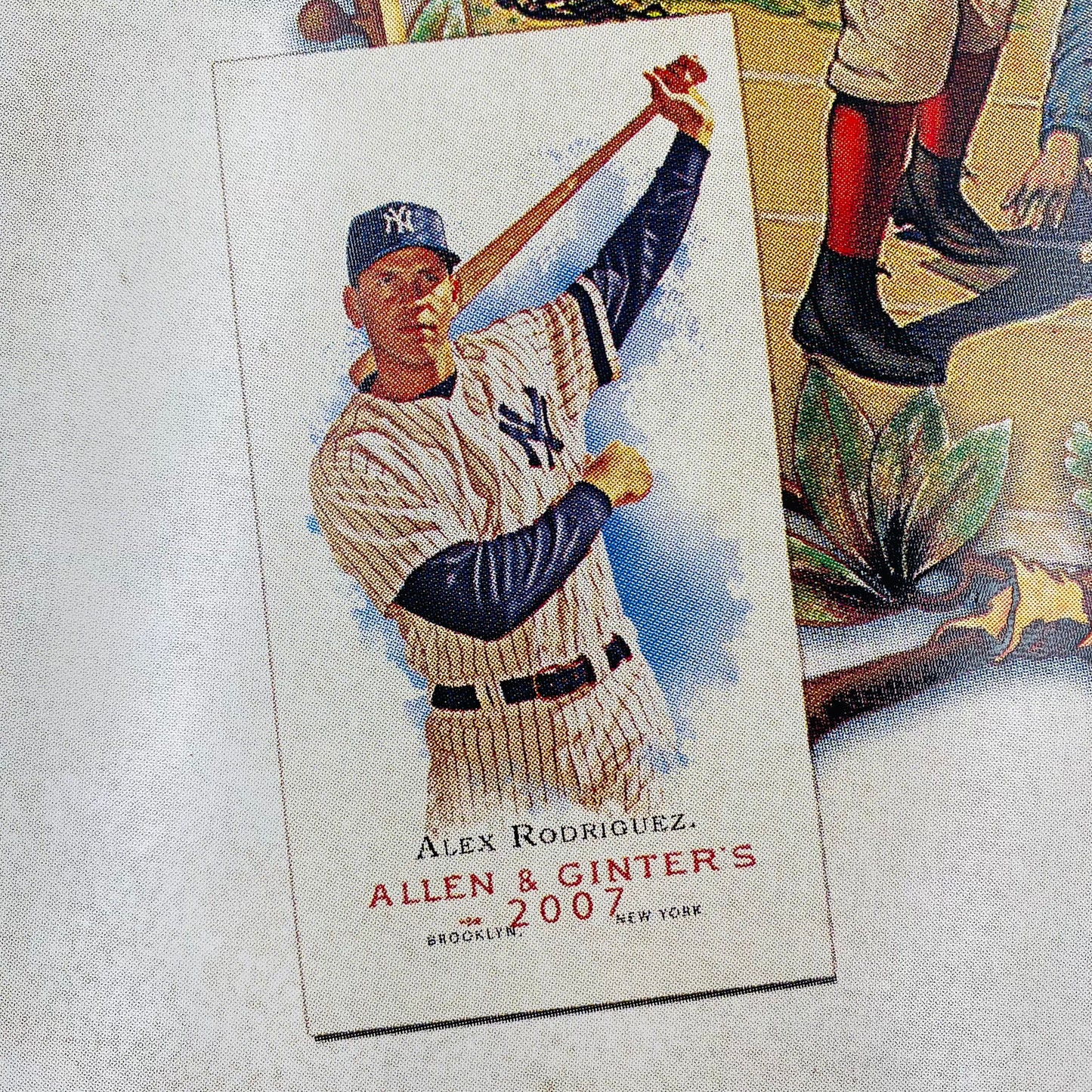 Topps Allen & Ginter Bruce Lee & Alex Rodriguez tin sign (2007)