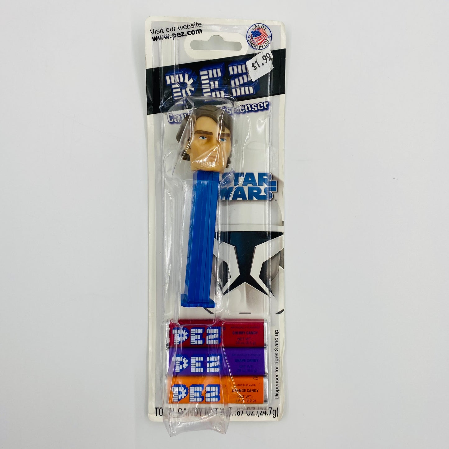 Star Wars Clone Wars Anakin Skywalker PEZ dispenser (2008) carded