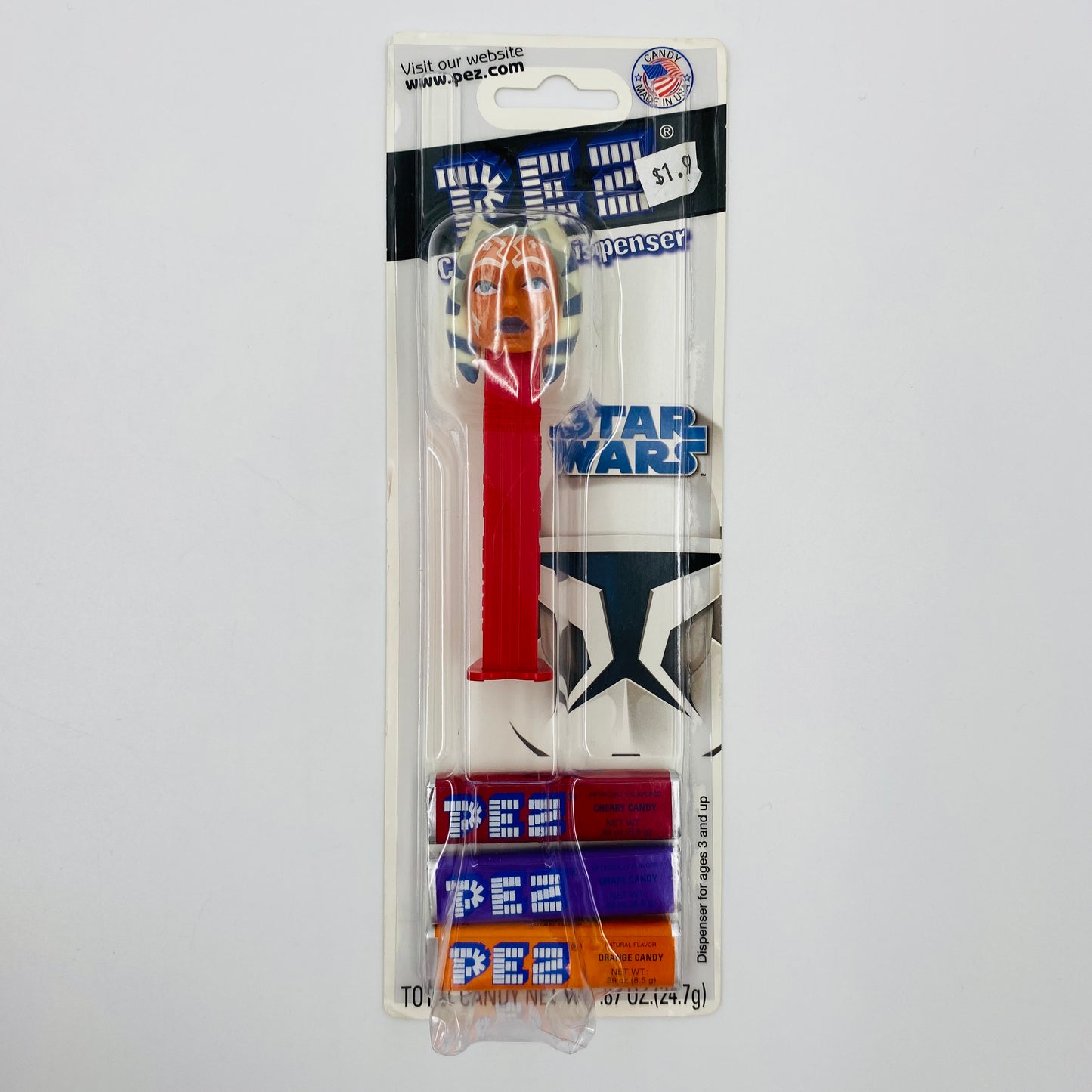 Star Wars Clone Wars Ahsoka Tano PEZ dispenser (2009) carded