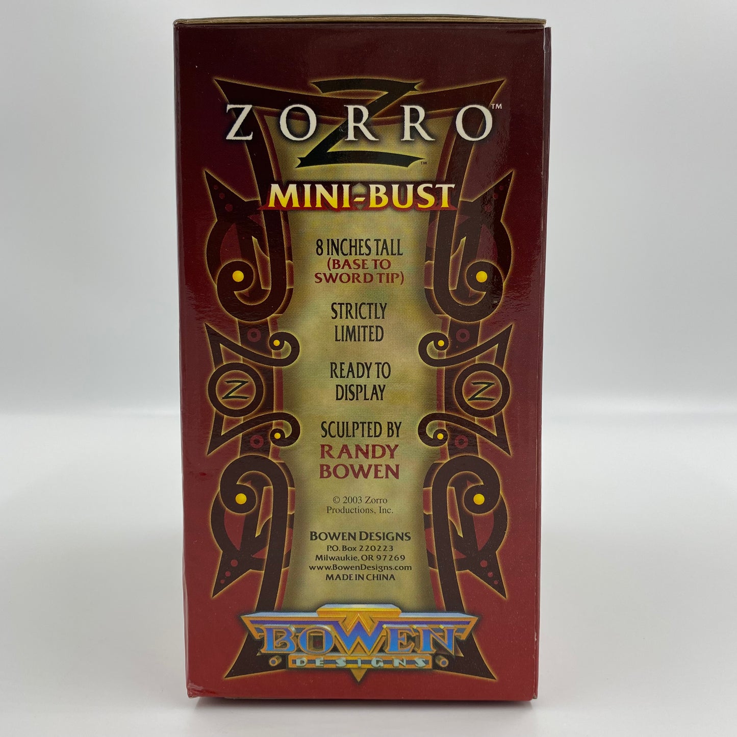 Zorro mini-bust (2003) Bowen Designs