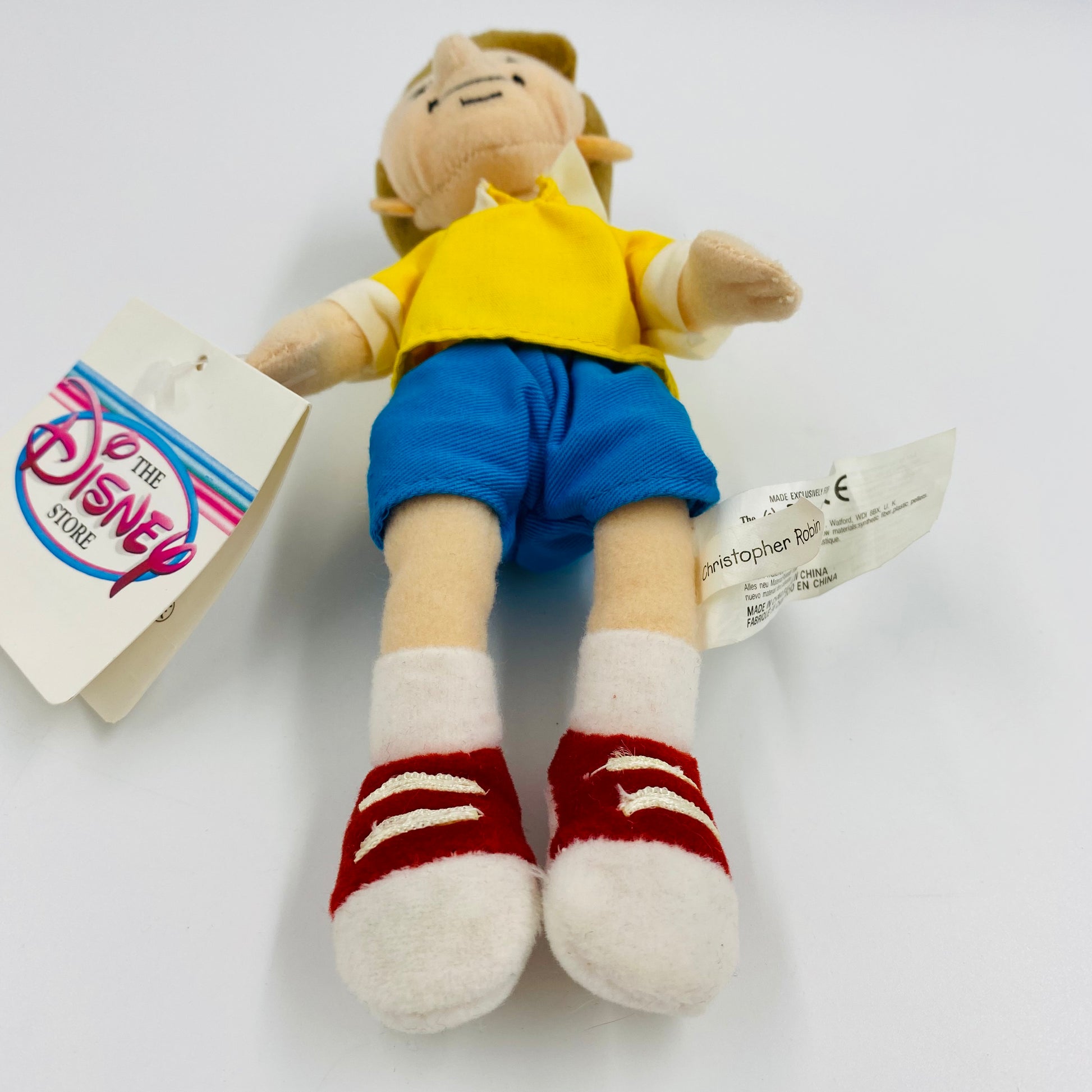 The Disney Store Winnie the Pooh Christopher Robin mini bean bag plush