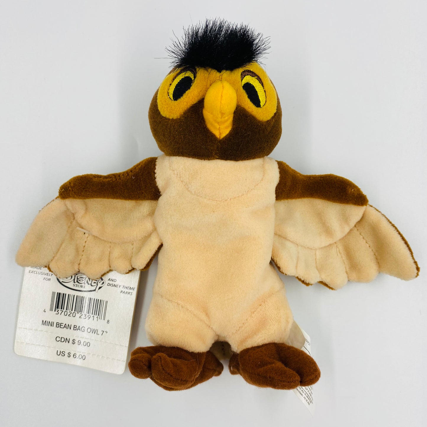 The Disney Store Winnie the Pooh Owl mini bean bag plush