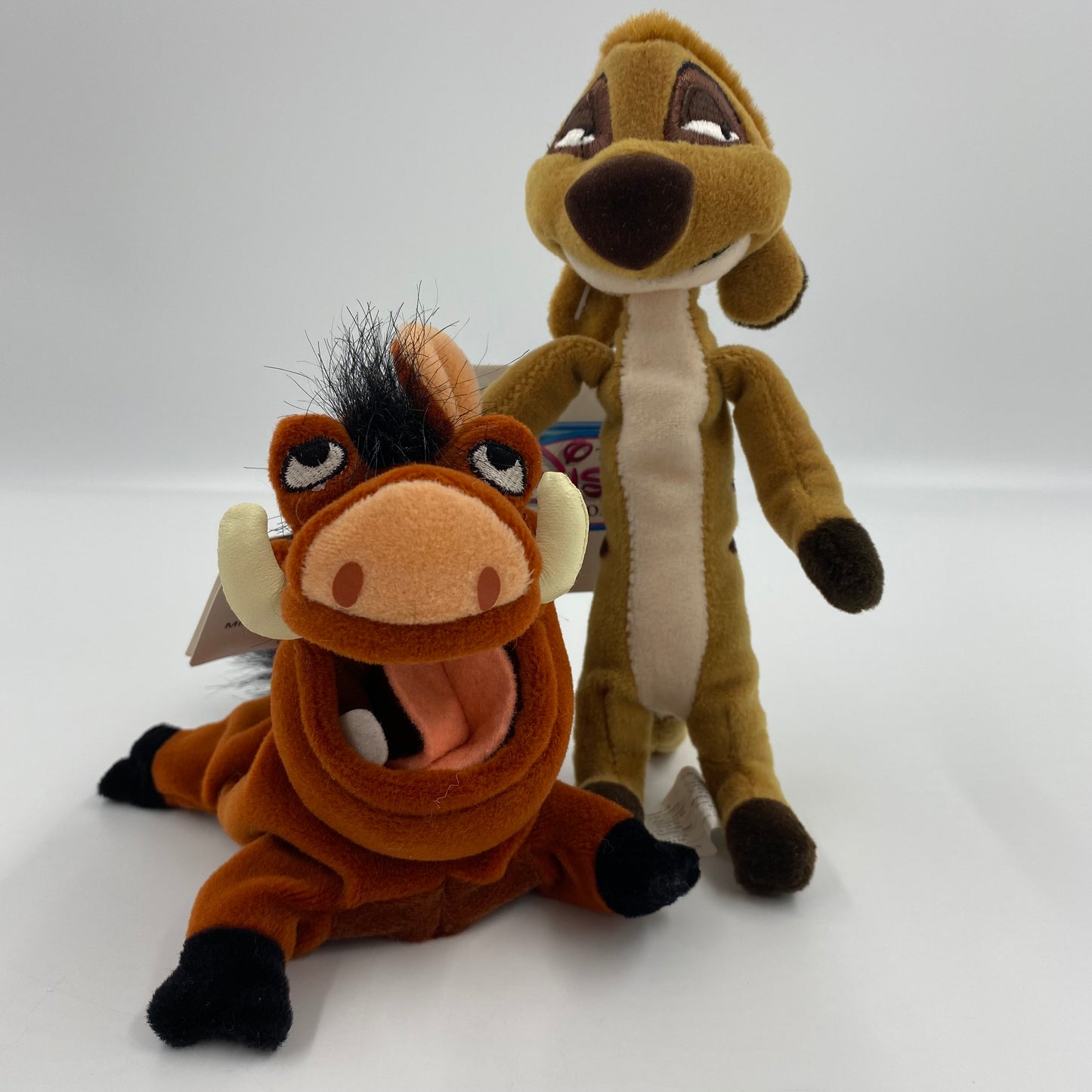 The Disney Store Lion King King Pumbaa & Timon mini bean bag plush