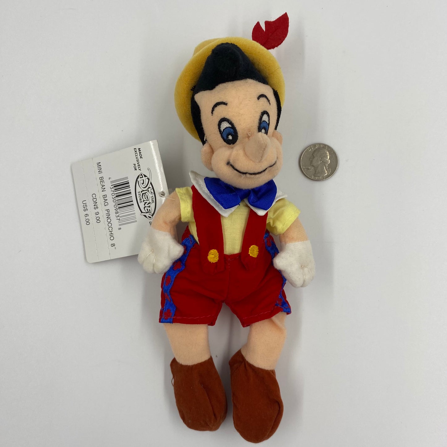 The Disney Store Pinocchio mini bean bag plush