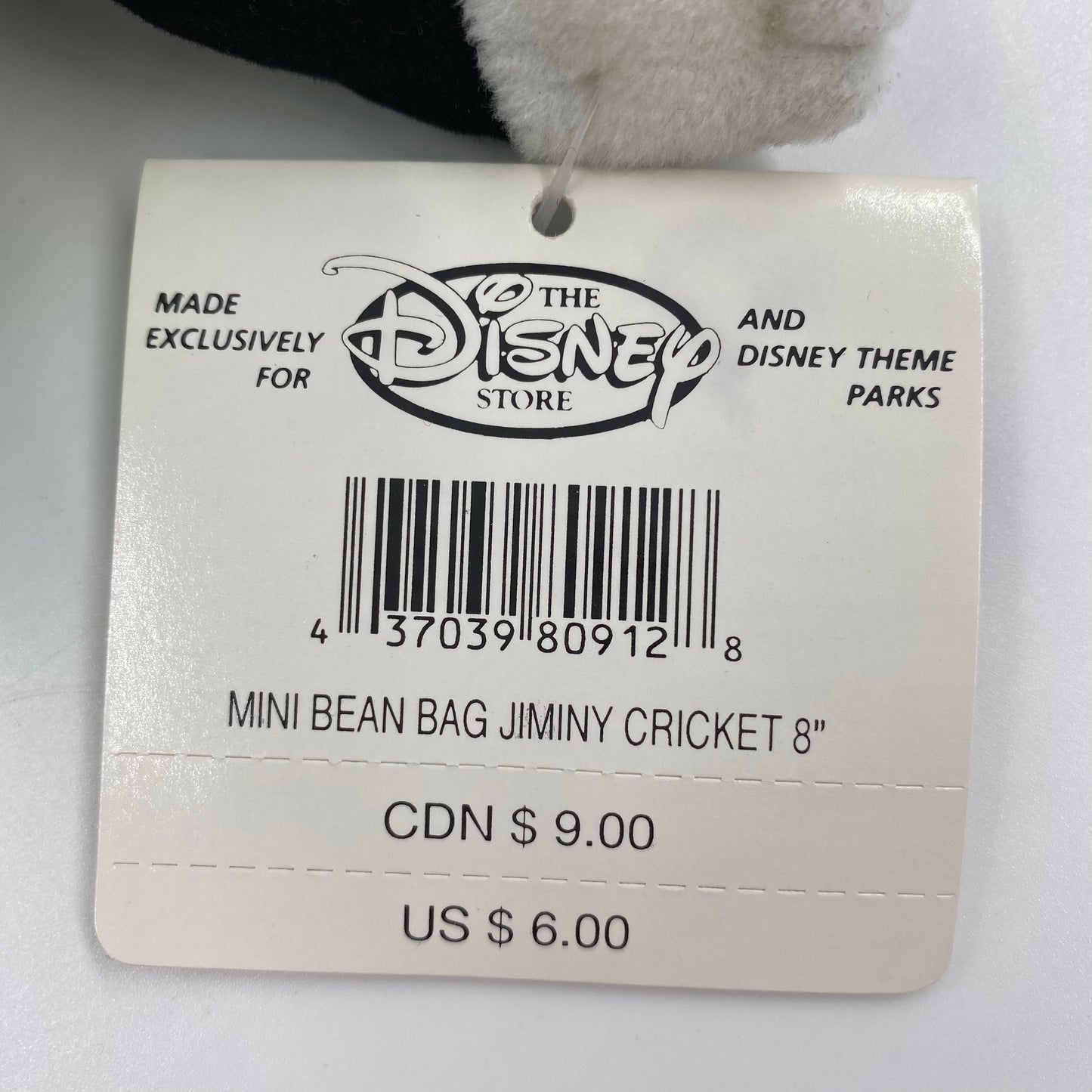 The Disney Store Jiminy Cricket mini bean bag plush