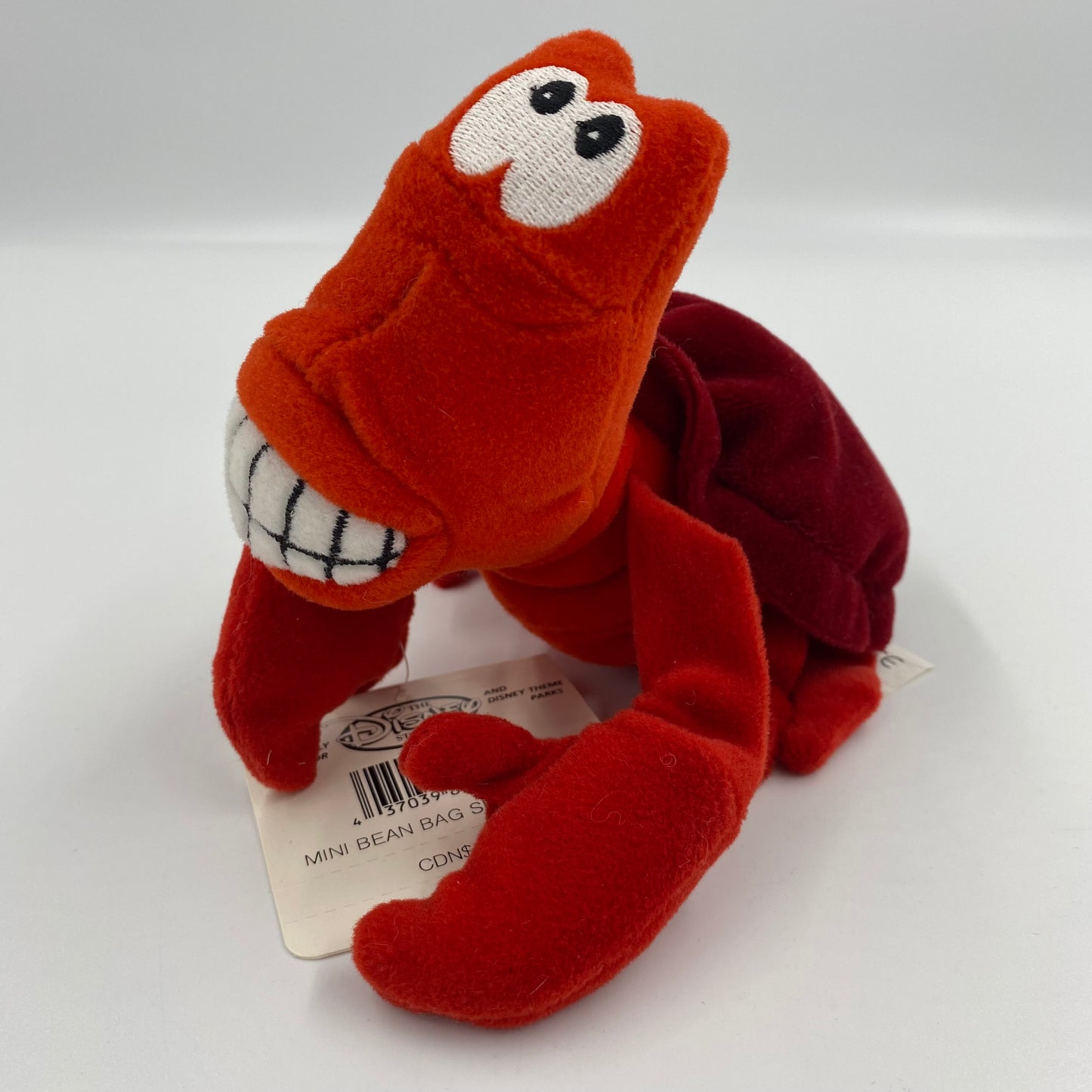 The Disney Store Little Mermaid Sebastian mini bean bag plush