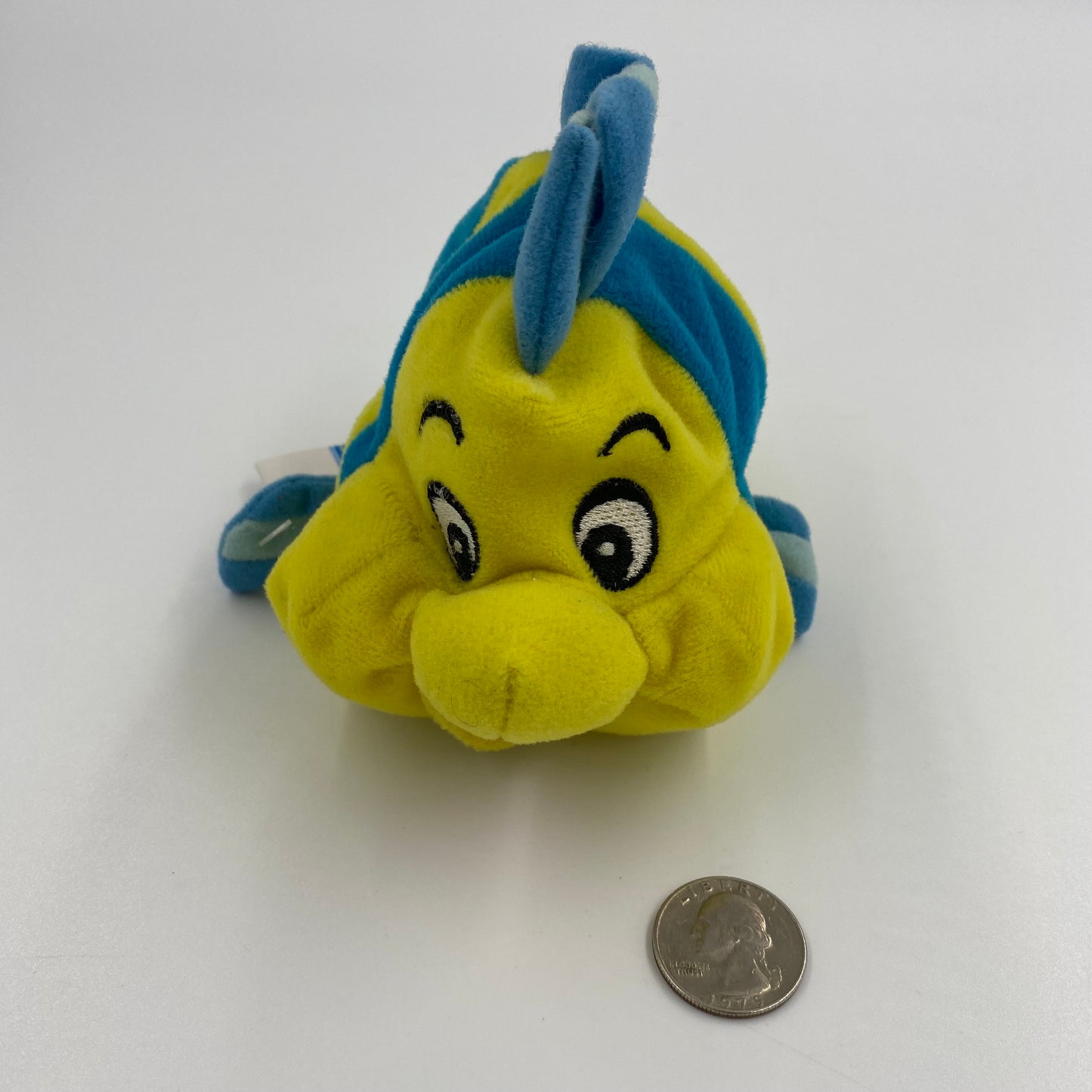 The Disney Store Little Mermaid Flounder mini bean bag plush