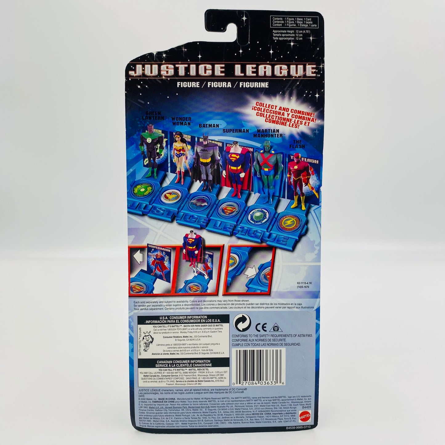 Justice League Flash carded 5" action figure (2002) Mattel