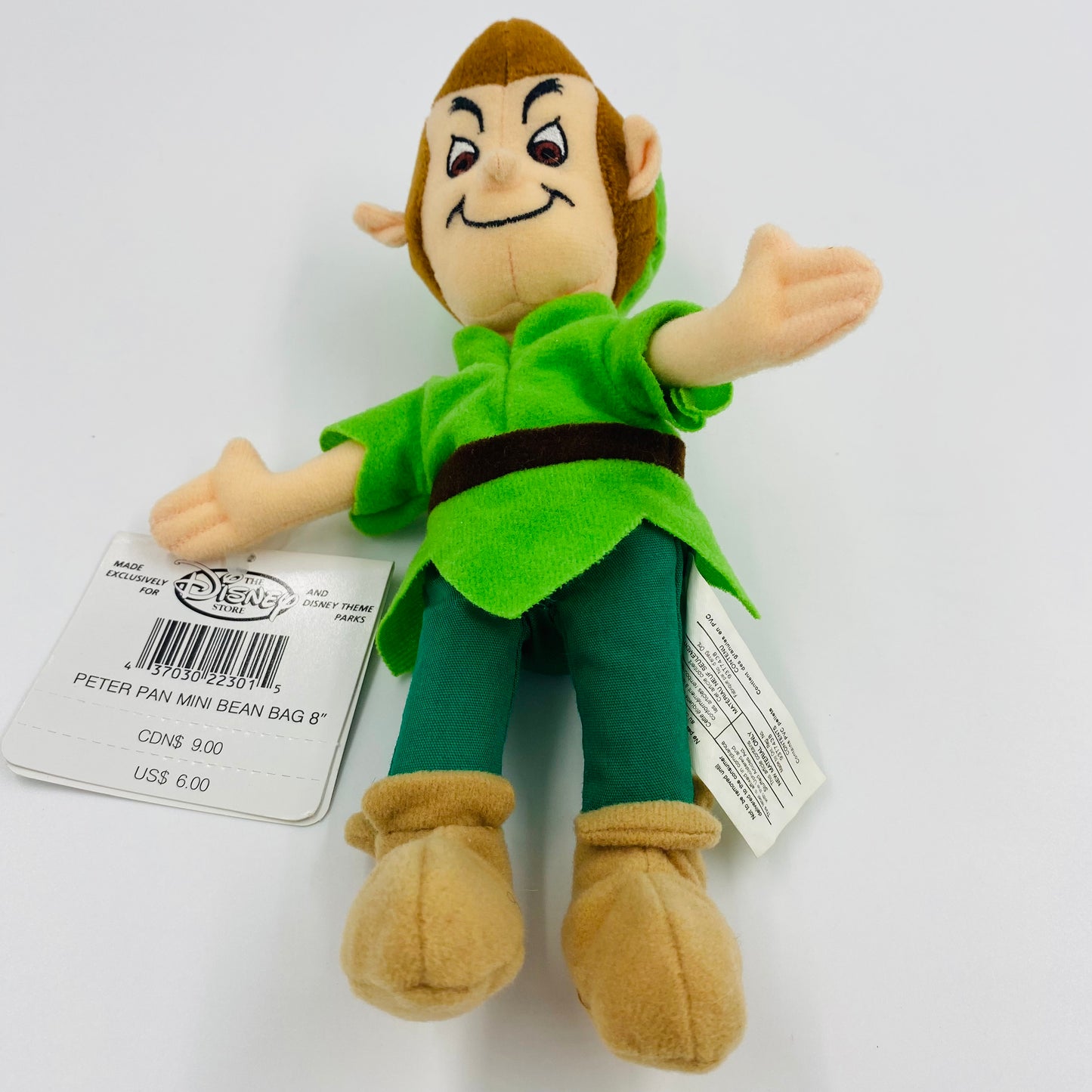 The Disney Store Peter Pan mini bean bag plush