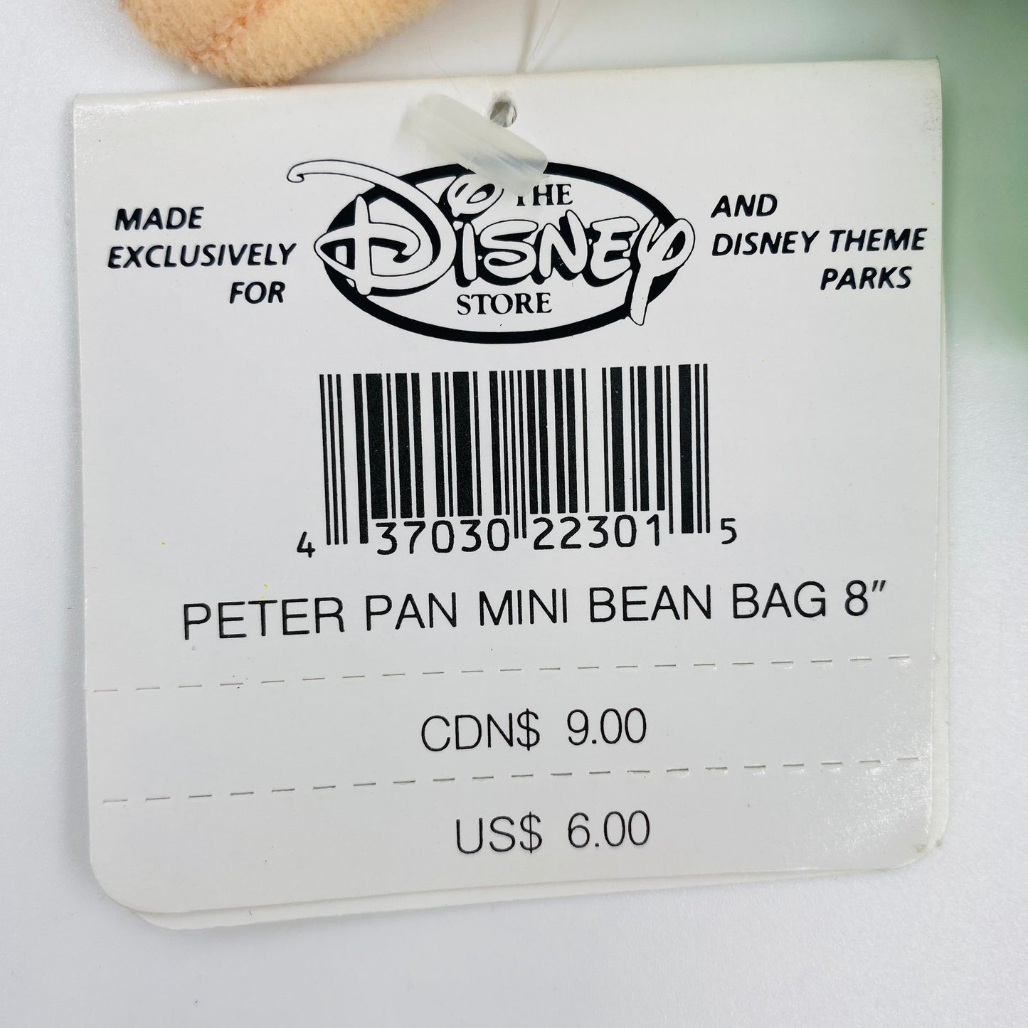 The Disney Store Peter Pan mini bean bag plush