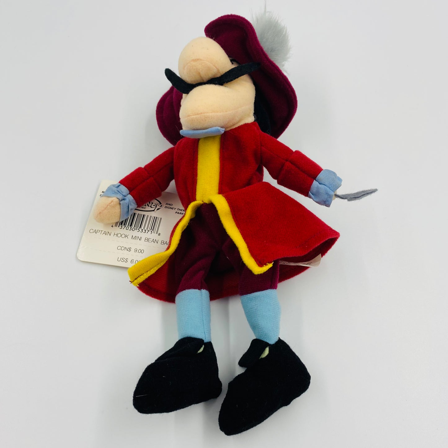 The Disney Store Peter Pan Captain Hook mini bean bag plush