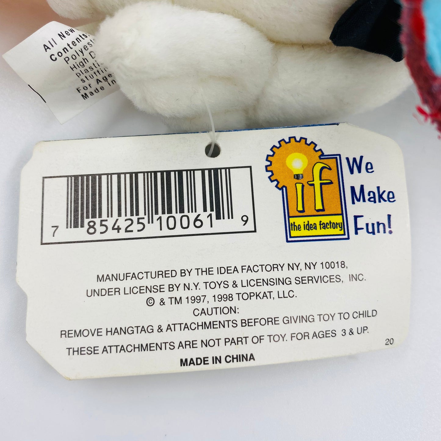 InFamous Meanies: Quack Nicholson plush beanie (1997,1998) The Idea Factory