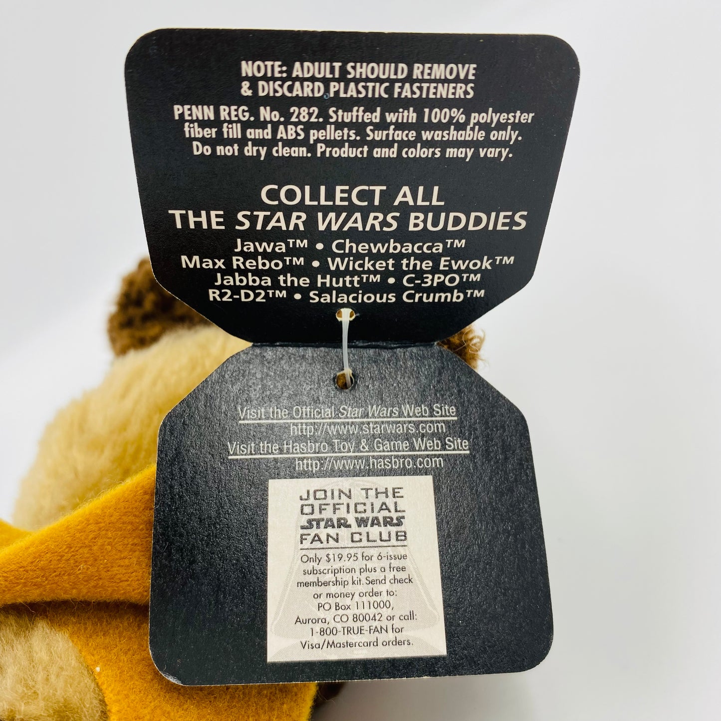 Star Wars Buddies: Wicket the Ewok bean bag plush (1997) Kenner