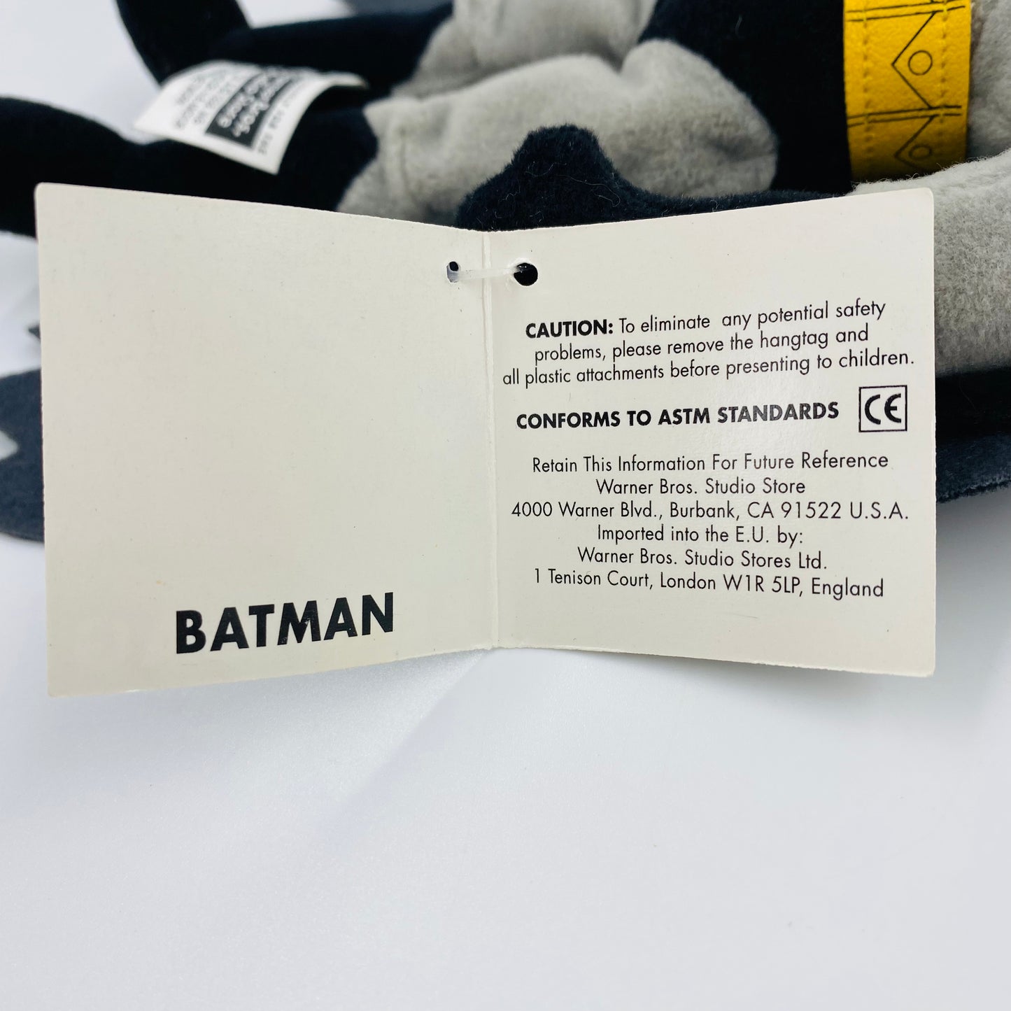 Warner Bros. Studio Store Batman bean bag plush (1998) WB/DC