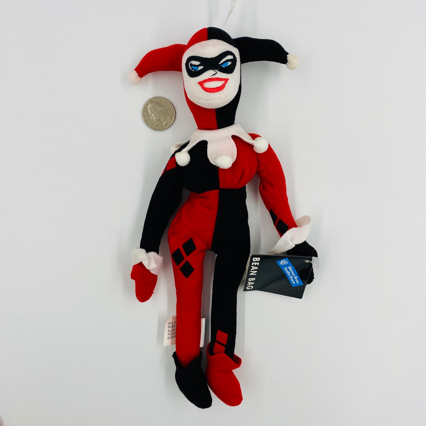 Warner Bros. Studio Store Harley Quinn bean bag plush (1999) WB/DC