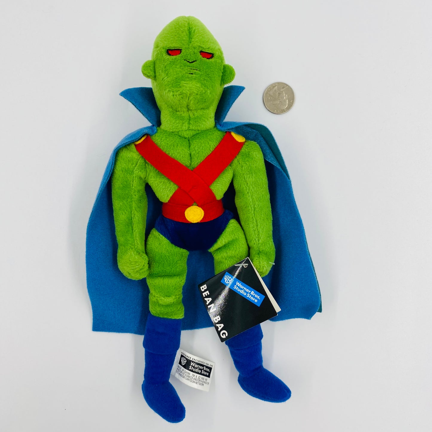 Warner Bros. Studio Store Martian Manhunter bean bag plush (1999) WB/DC