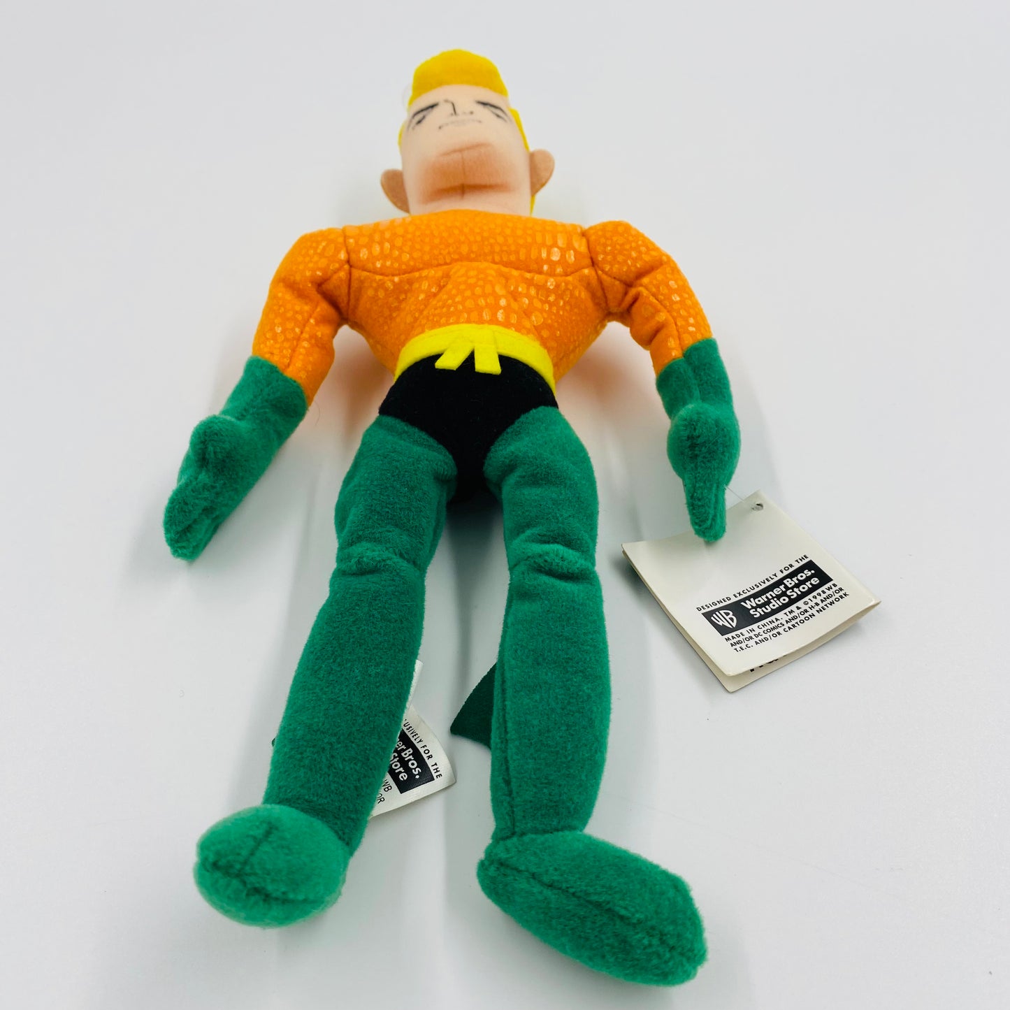 Warner Bros. Studio Store Aquaman bean bag plush (1998) WB/DC