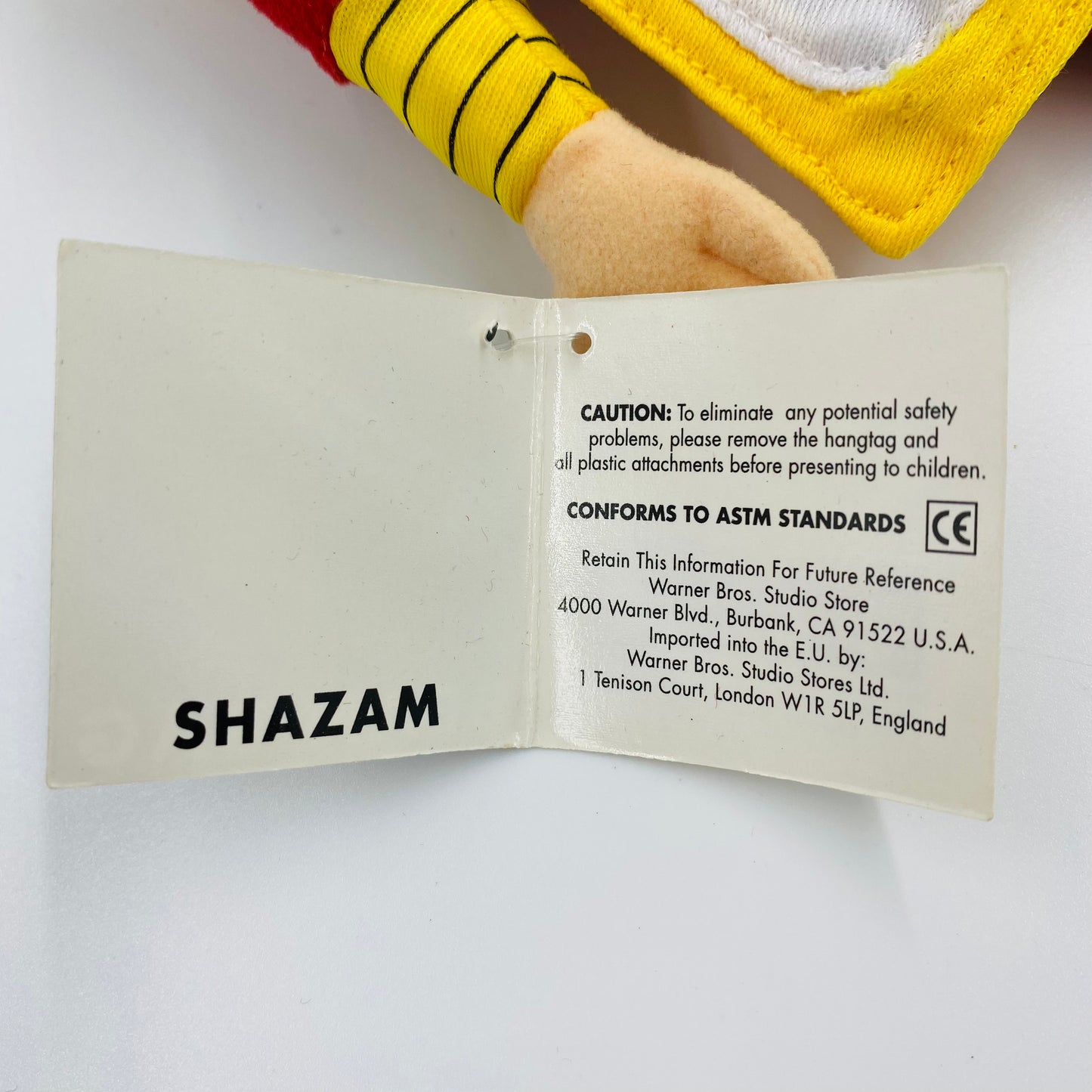 Warner Bros. Studio Store Shazam bean bag plush (1999) WB/DC