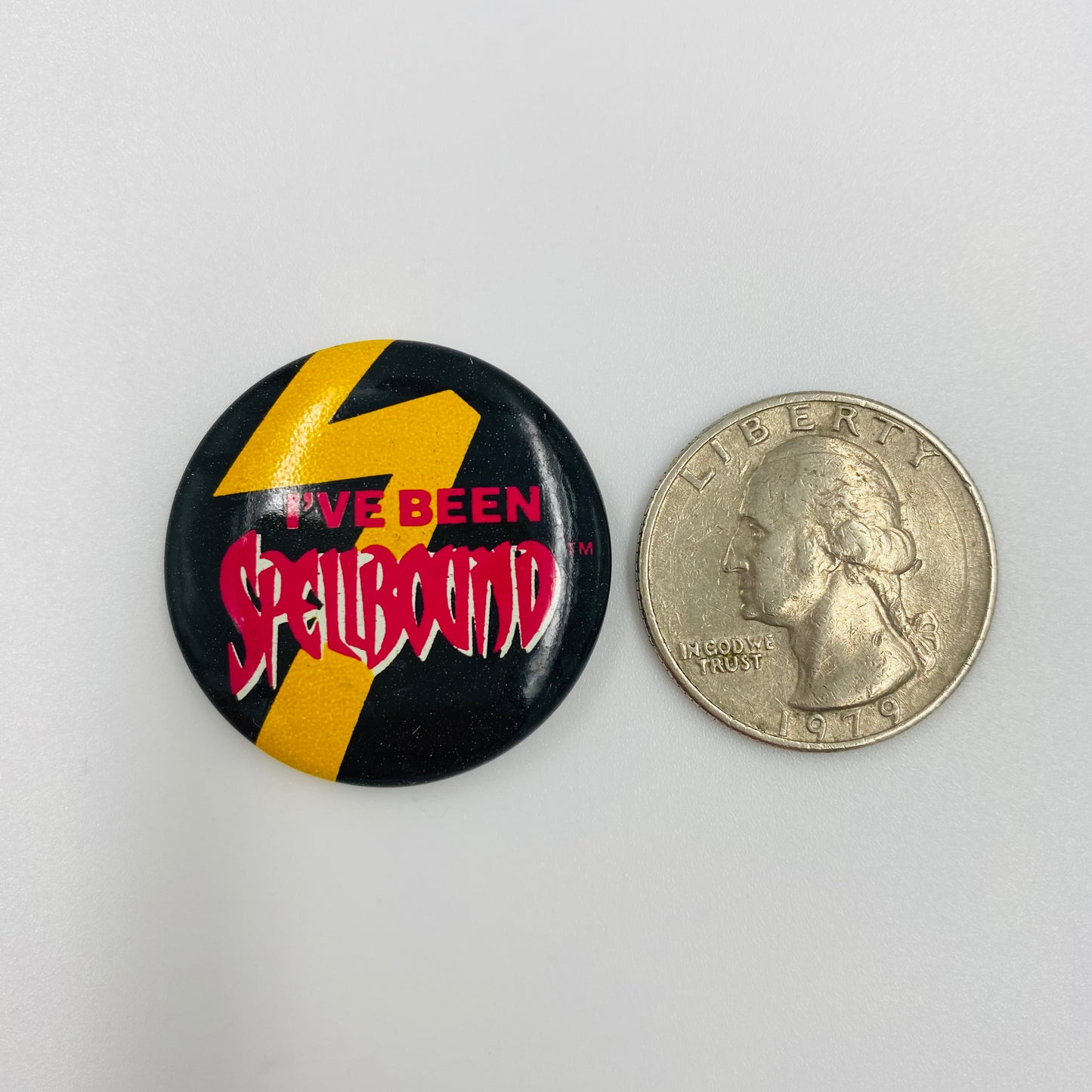 Spellbound promo pinback button (1987)