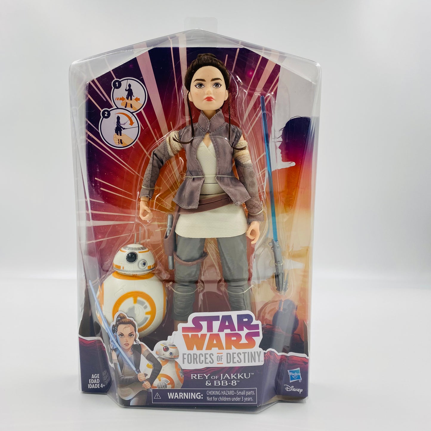 Star Wars Rey of Jakku & BB-8 Forces of Destiny carded 12" doll & figure (2016) Hasbro