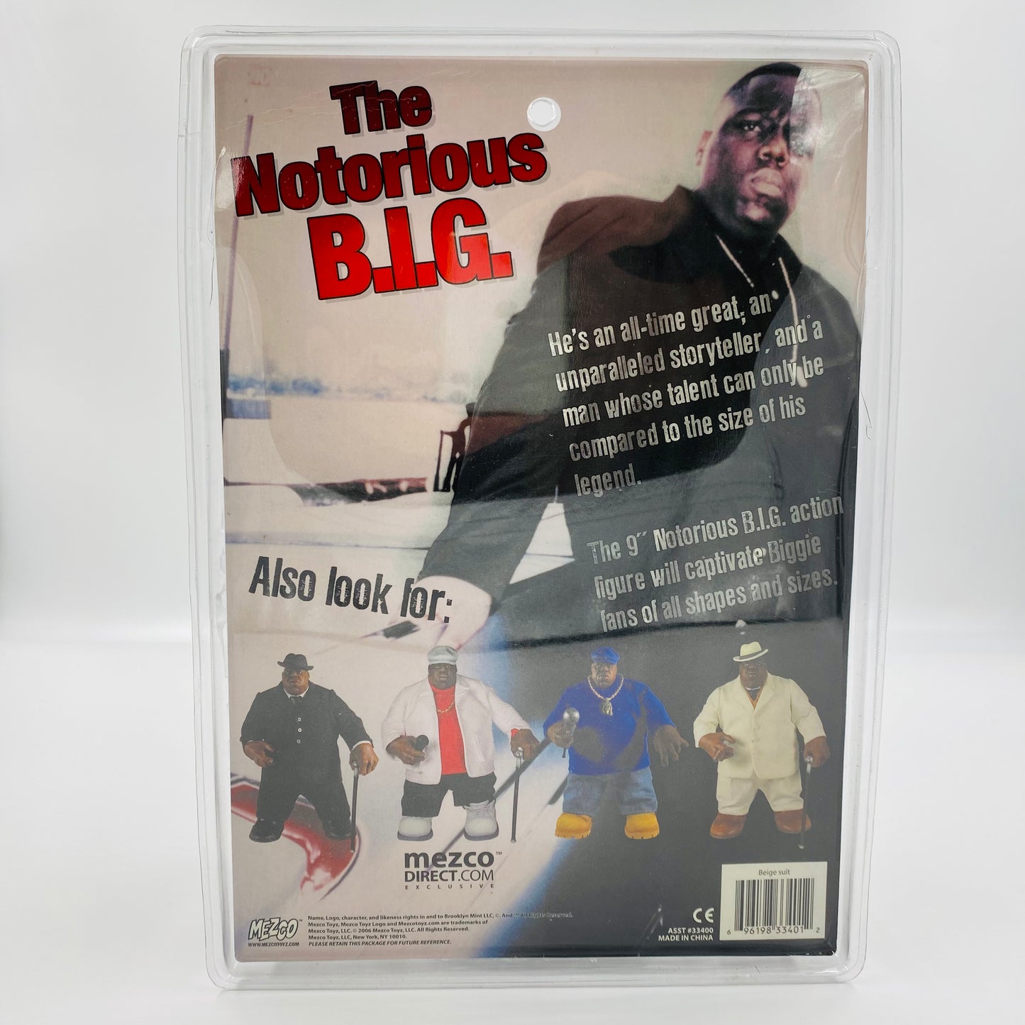 The Notorious B.I.G. packaged 9" action figure (2006) Mezco