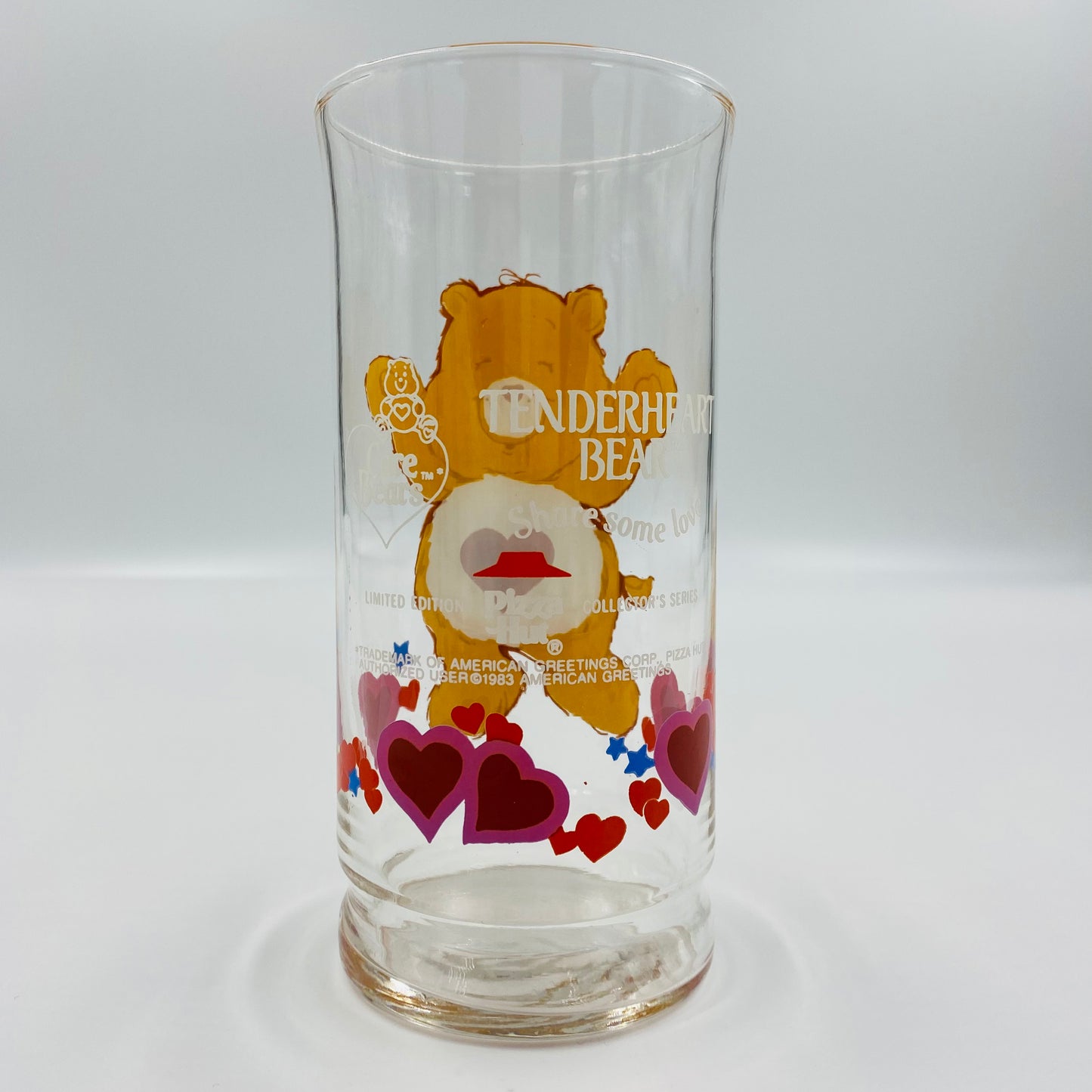 Care Bears Tenderheart Bear Pizza Hut Glass (1983)