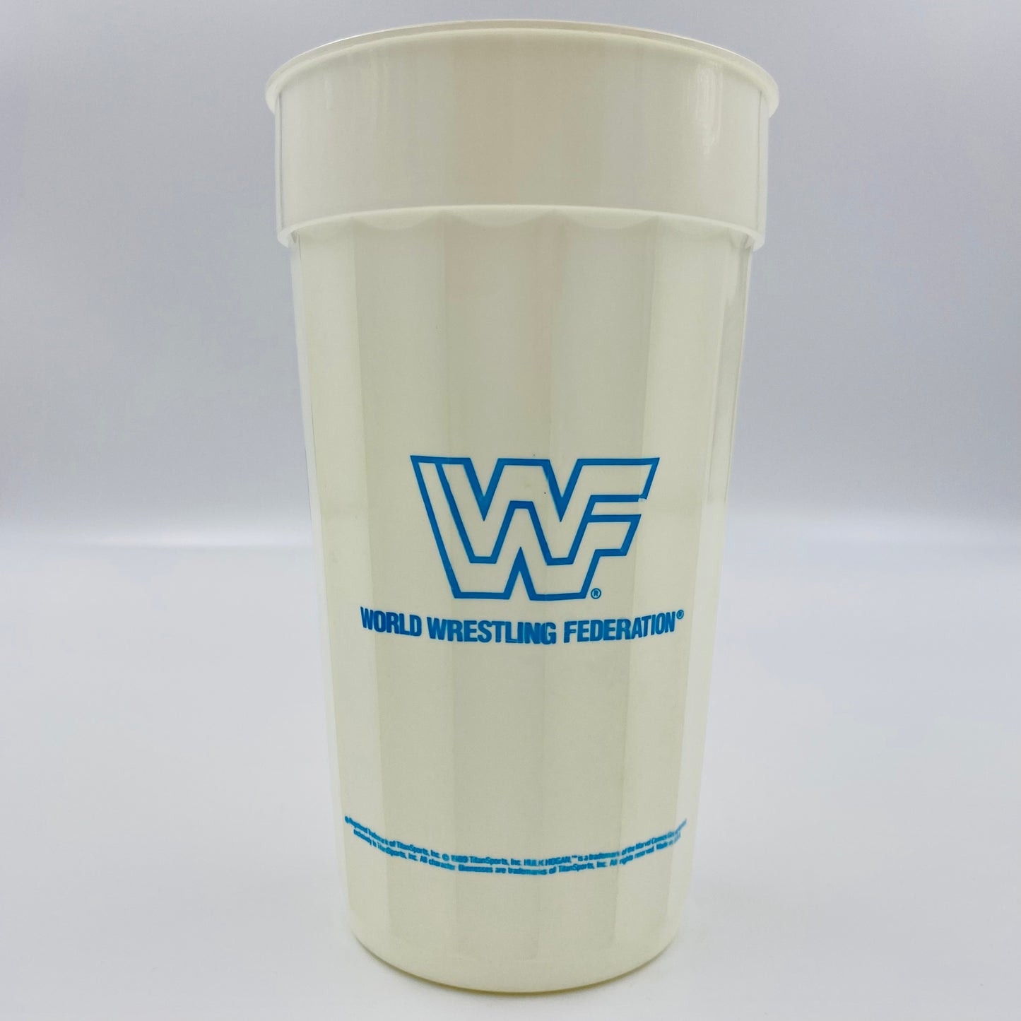 WWF Hulk Hogan plastic 32oz plastic cup (1989)