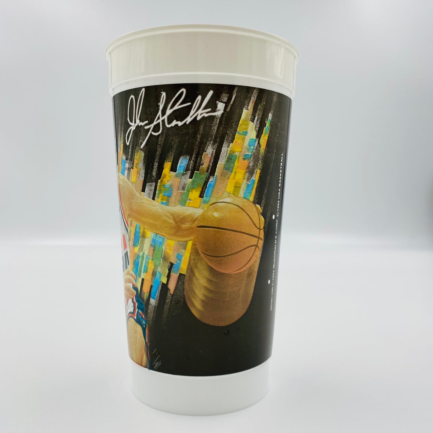 USA Basketball Dream Team John Stockton 32oz plastic cup (1992) McDonald's