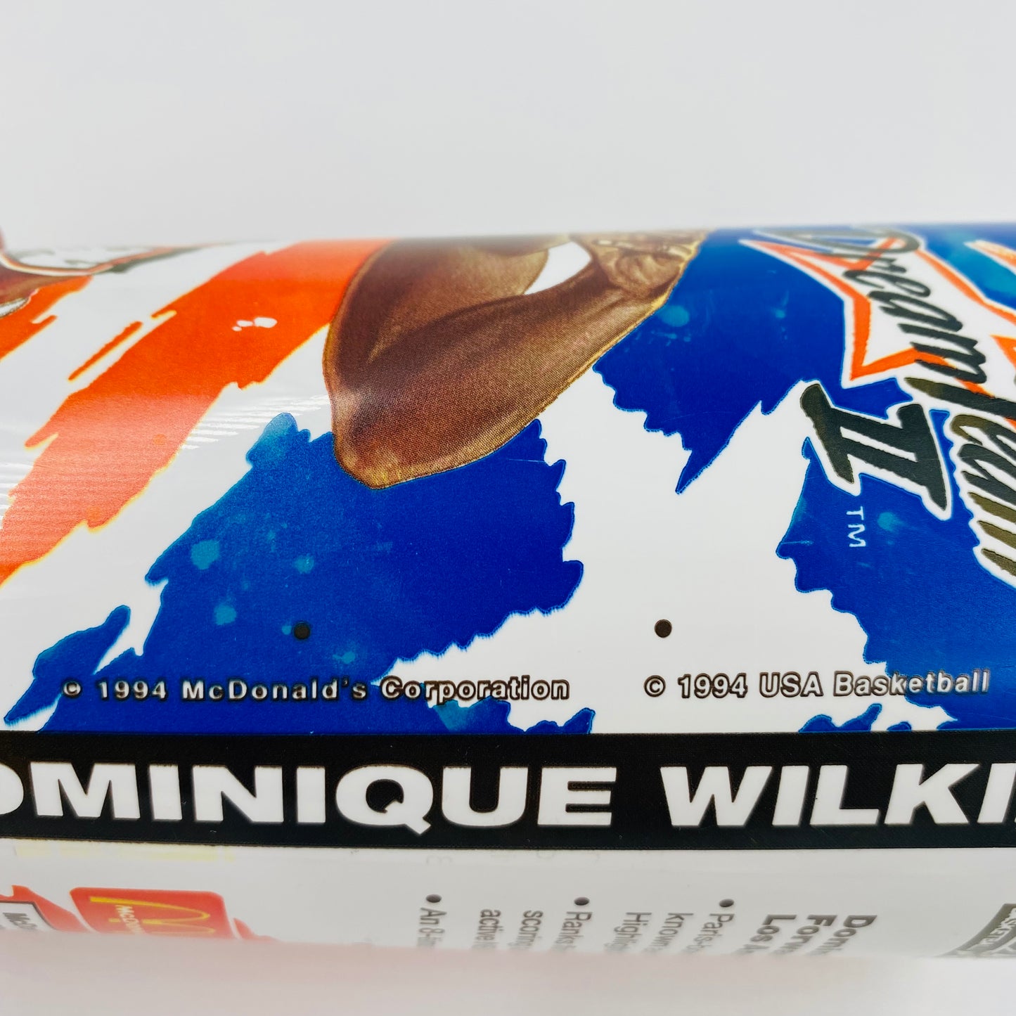 USA Basketball Dream Team II Dominique Wilkins 32oz plastic cup (1994) McDonald’s