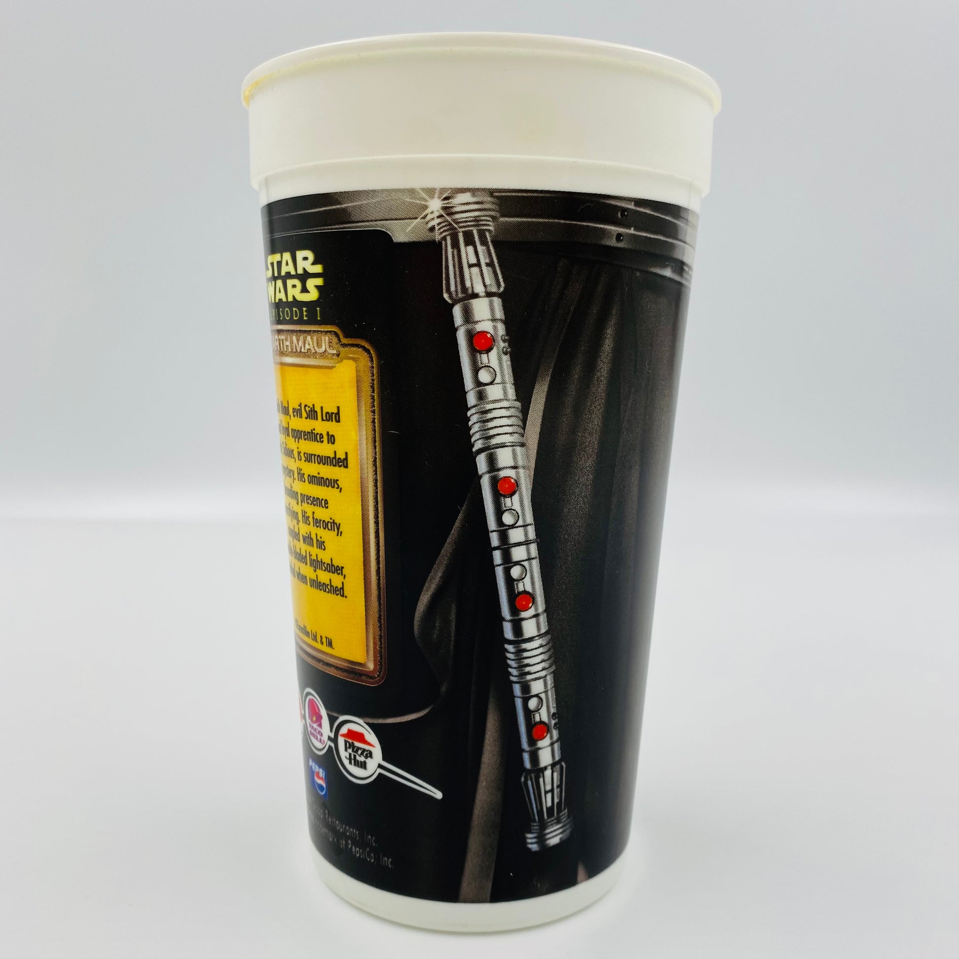 Star Wars Darth Maul 32oz plastic cup w/cup topper (1999) – Mom