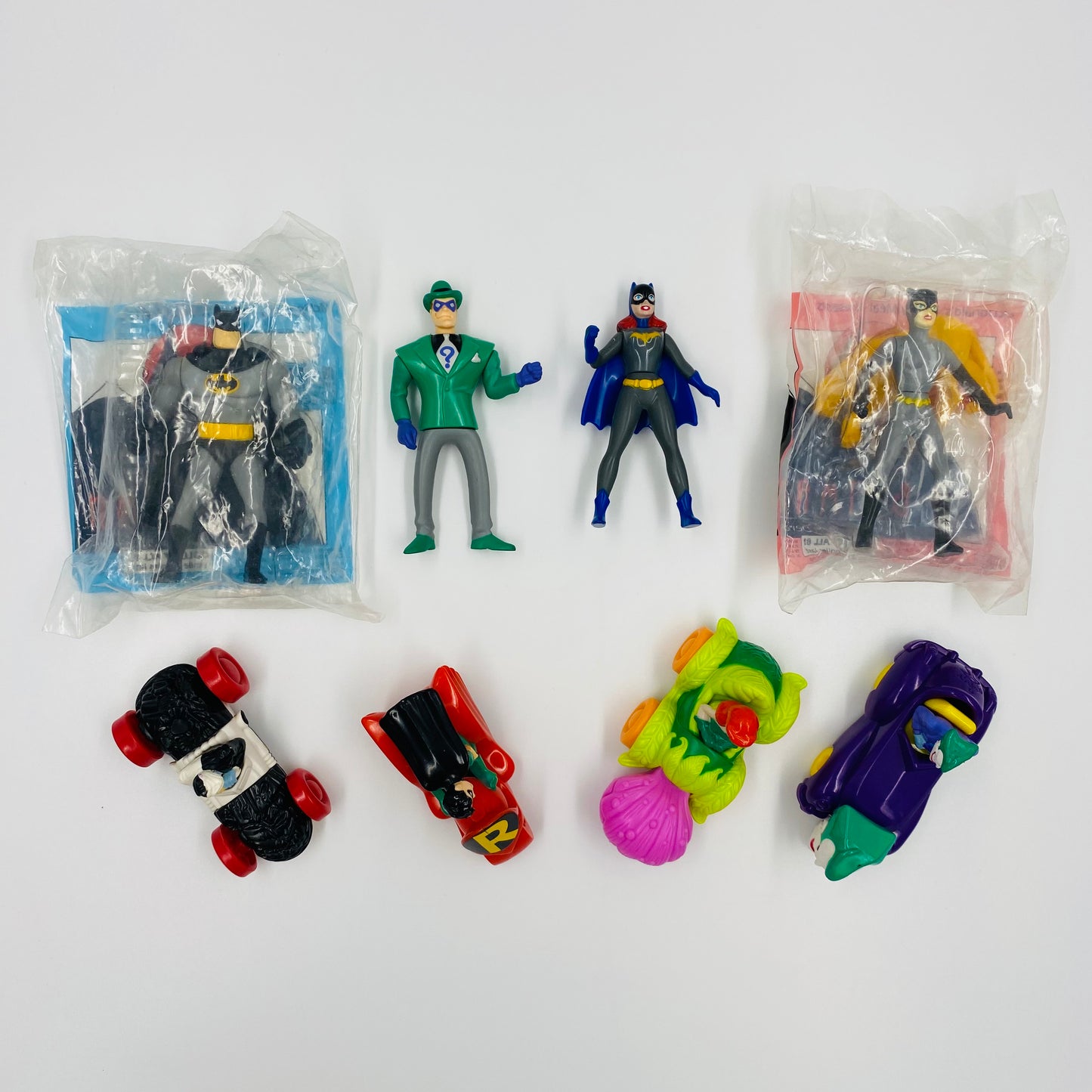 Batman the Animated Series complete set of 8 McDonald's Happy Meal toys (1993) bagged & loose