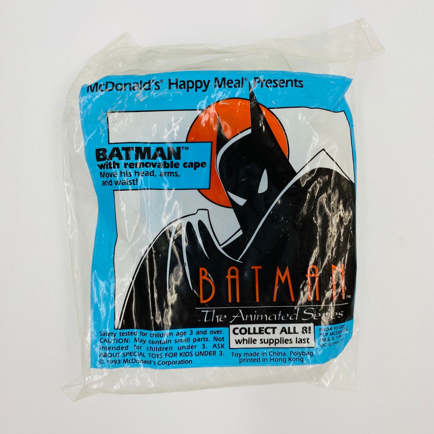 Batman the Animated Series complete set of 8 McDonald's Happy Meal toys (1993) bagged & loose