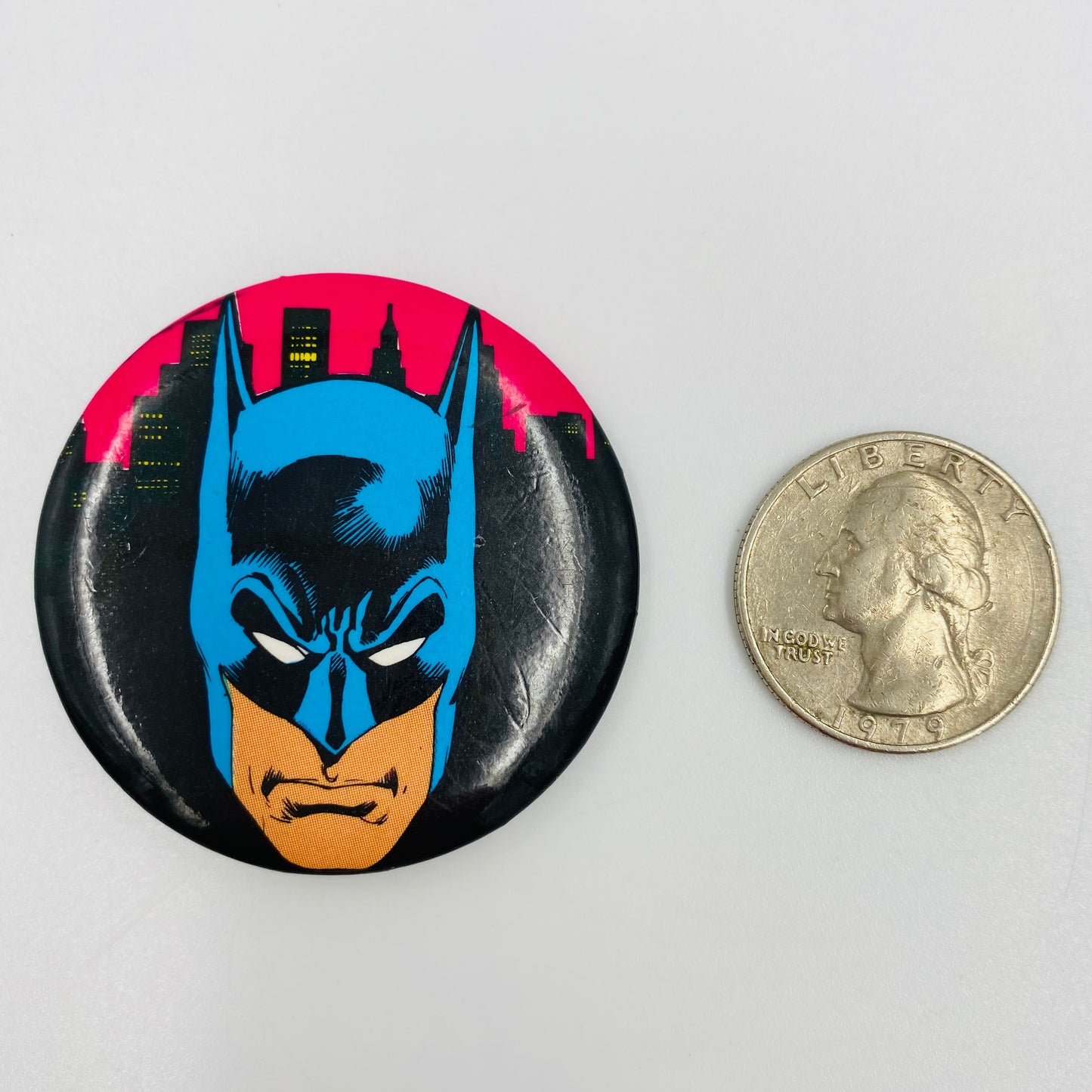 Batman: Headshot pinback button (1989)