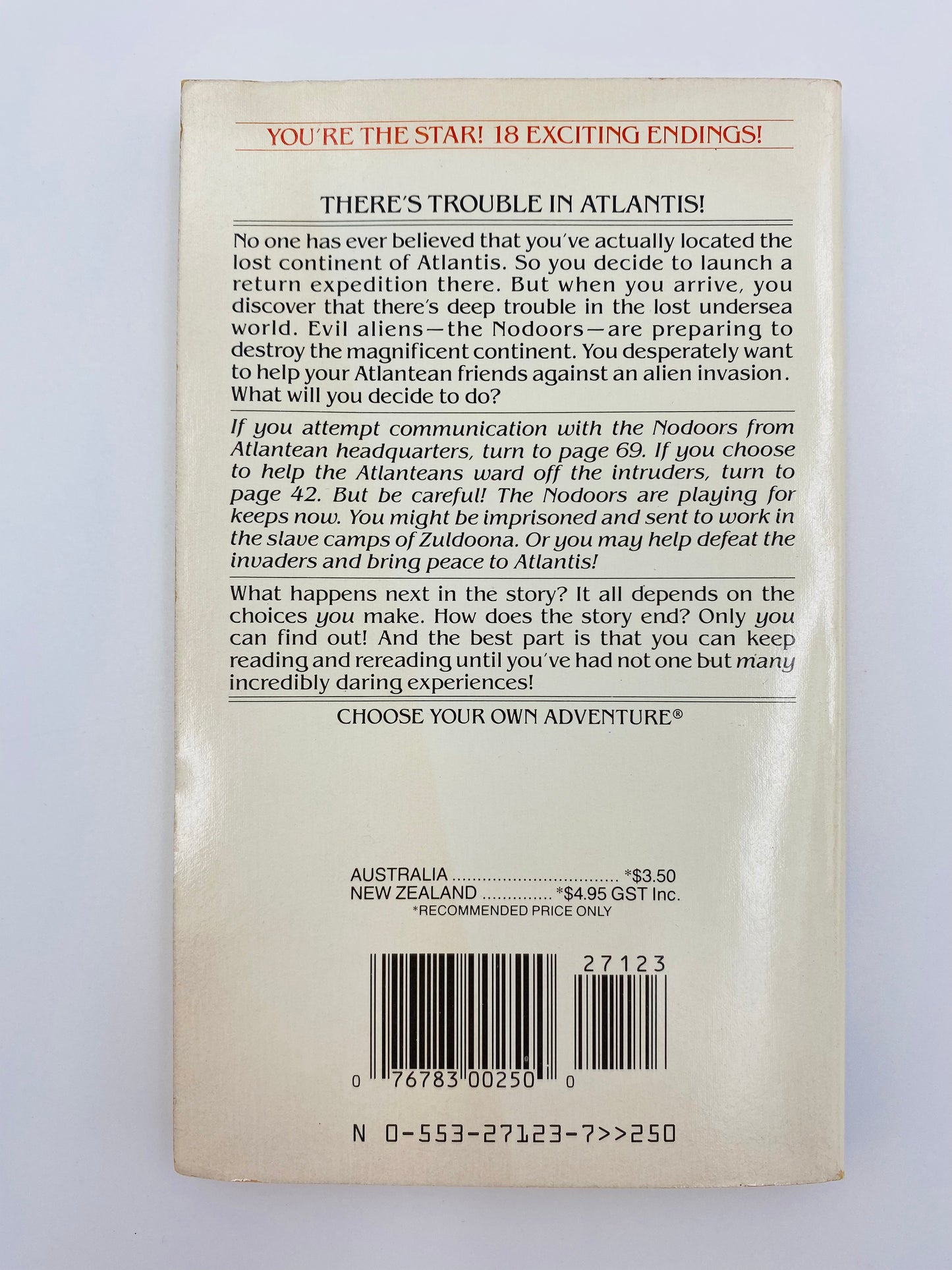 Choose Your Own Adventure book 78: Return to Atlantis