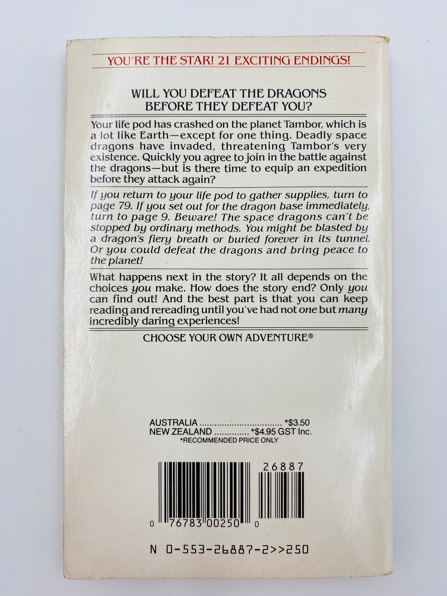 Choose Your Own Adventure book 75: Planet of the Dragons